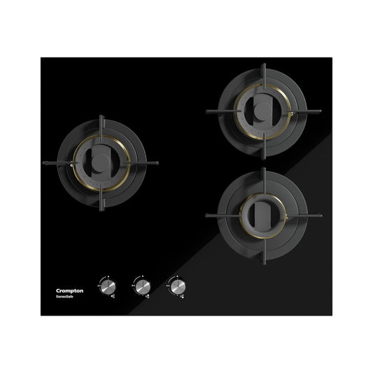 Crompton SensoSafe 60cm 3 Burners Built-in Gas Hob With High Efficiency Brass Burners Mahajan Electronics Online