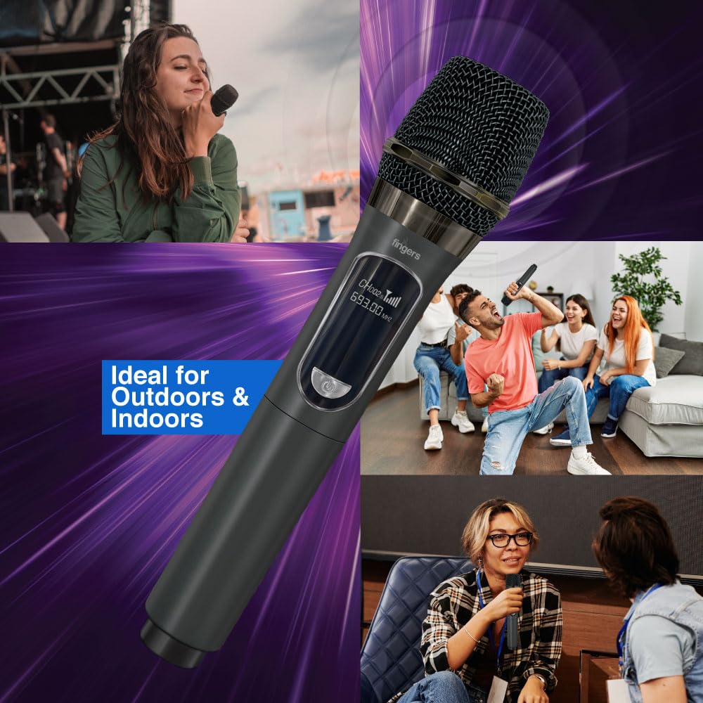 FINGERS Freedom Mic-U105 Wireless Microphone with 6.35 mm pin Receiver  Mahajan Electronics Online