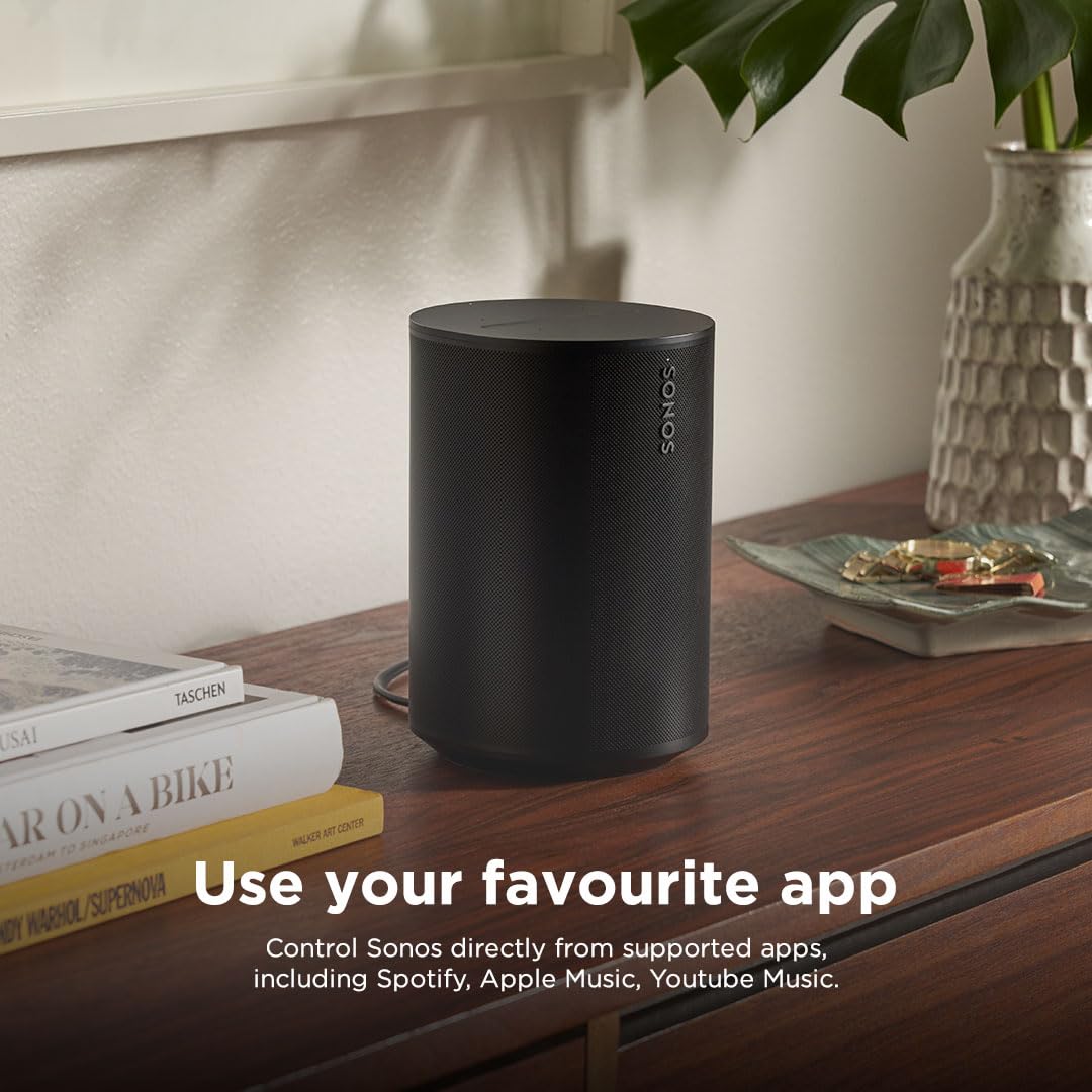 Sonos Era 100 Wireless Speaker - The Next-Gen Stereo Bookshelf Speaker, Black Mahajan Electronics Online