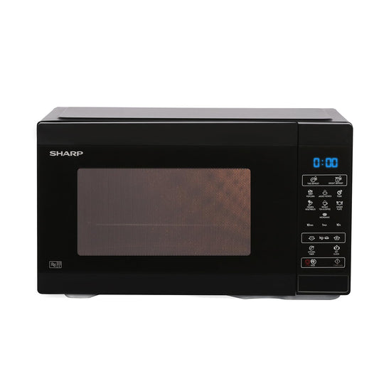 SHARP 20L Solo Microwave Oven (R220KNK Black, Ceramic Cavity, Digital Display, One-Touch Start) Mahajan Electronics Online