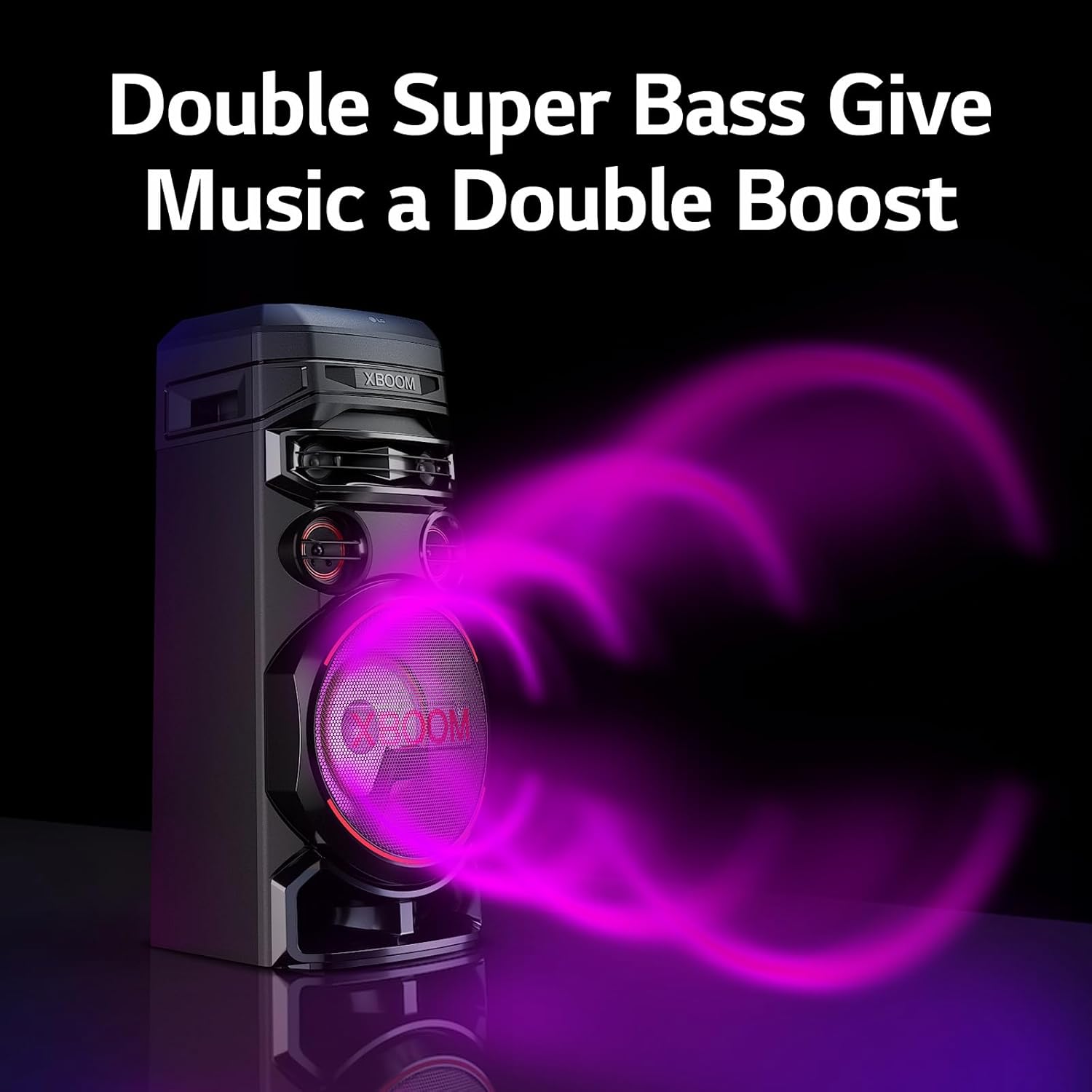 LG XBOOM RNC7 Party Speaker, Multi Color Lighting, Karaoke Feature, 1 Mic + 1 Guitar Input, Wireless Party Link, USB, Bluetooth Connection, XBOOM App Mahajan Electronics online
