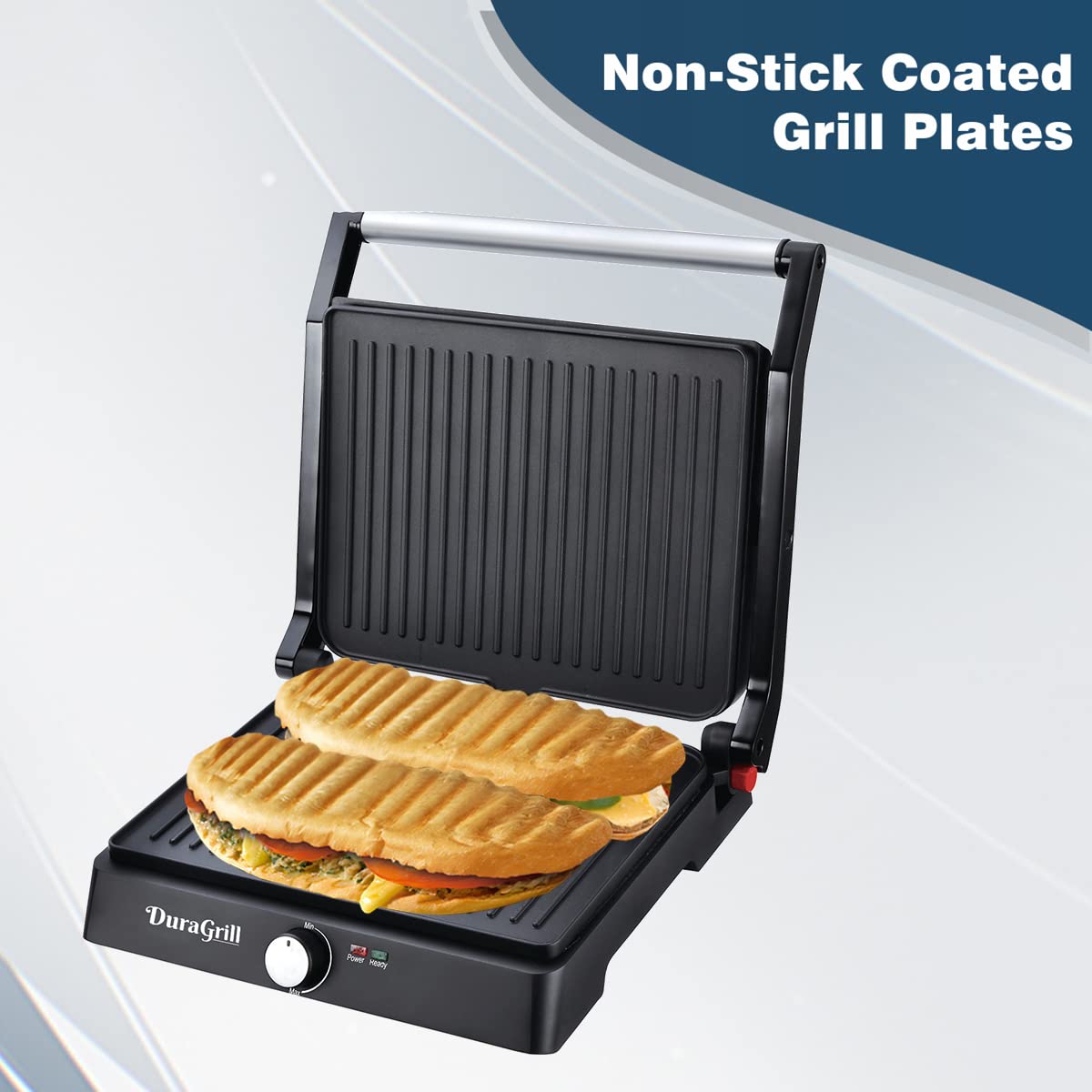 Inalsa Dura Grill 2200-Watt Sandwich Maker/Contact Grill with Temperature Controller and LED indicator Mahajan Electronics Online