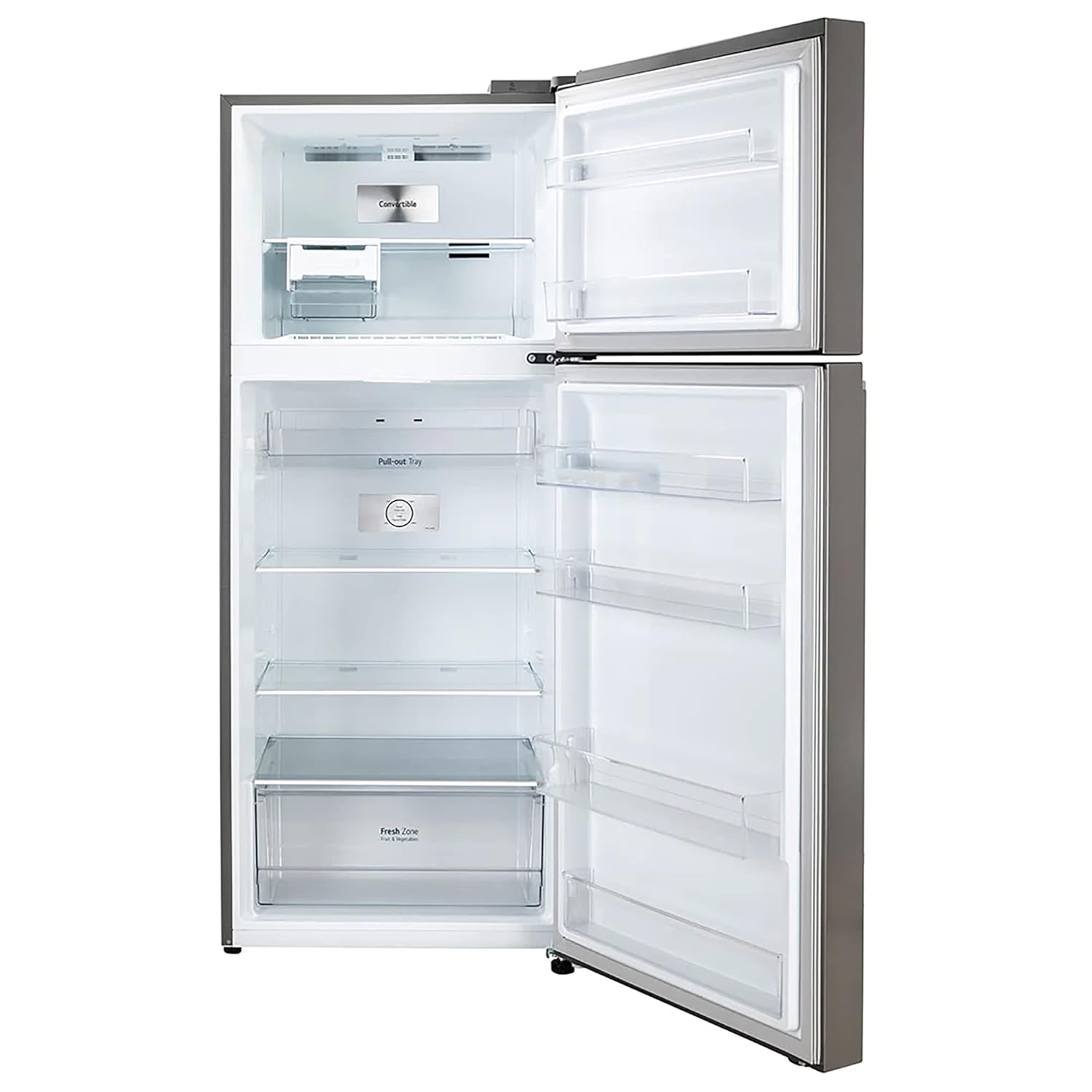 LG GL-S412SPZY 380 L 2 Star Frost-Free Smart Inverter Double Door Refrigerator ( Shiny Steel, Convertible) Mahajan Electronics Online