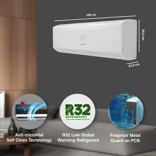 Godrej SIC 20ITC3-WWA 1.7 Ton 3 Star, 5-In-1 Convertible Cooling Inverter Split AC Mahajan Electronics Online