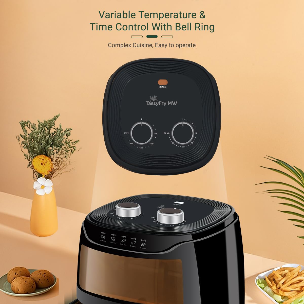 INALSA Tasty fry MW Air Fryer for Home|4.2 L Capacity|Visible Window & Internal Light|1400 W with Smart AirCrisp Technology Mahajan Electronics Online