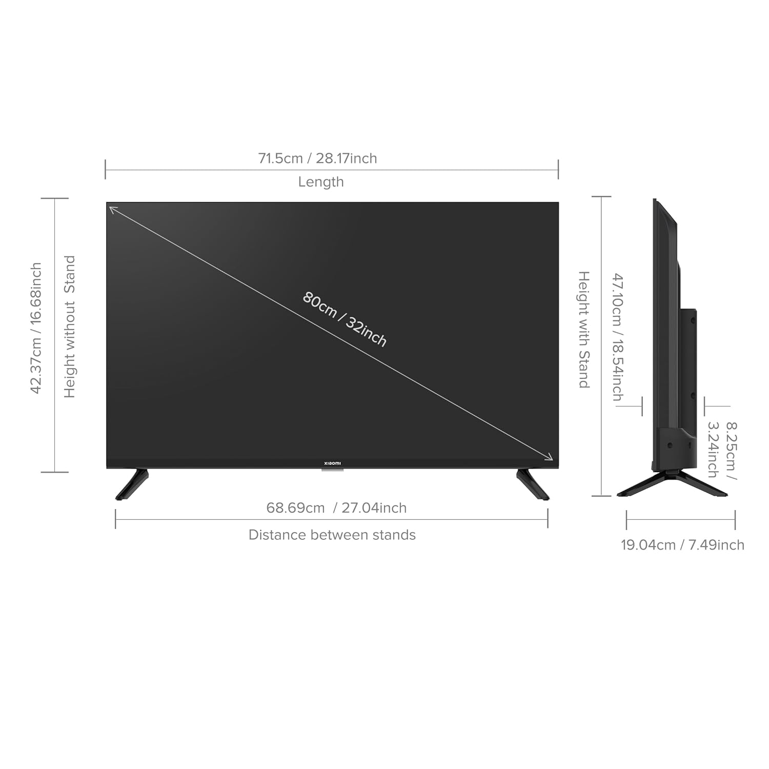 Xiaomi L32MA-AIN Smart TV A 80 cm (32) HD Ready Smart Google LED TV  (Black) Mahajan Electronics Online