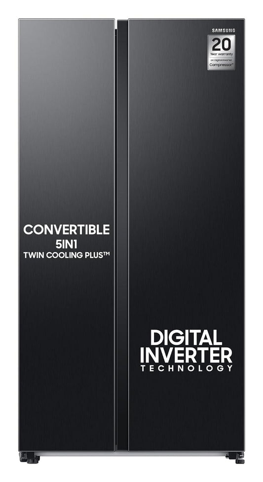 Samsung RS76CG8113B1HL 653L WI-FI Enabled SmartThings Side By Side Inverter Refrigerator ( Black DOI) Mahajan Electronics Online