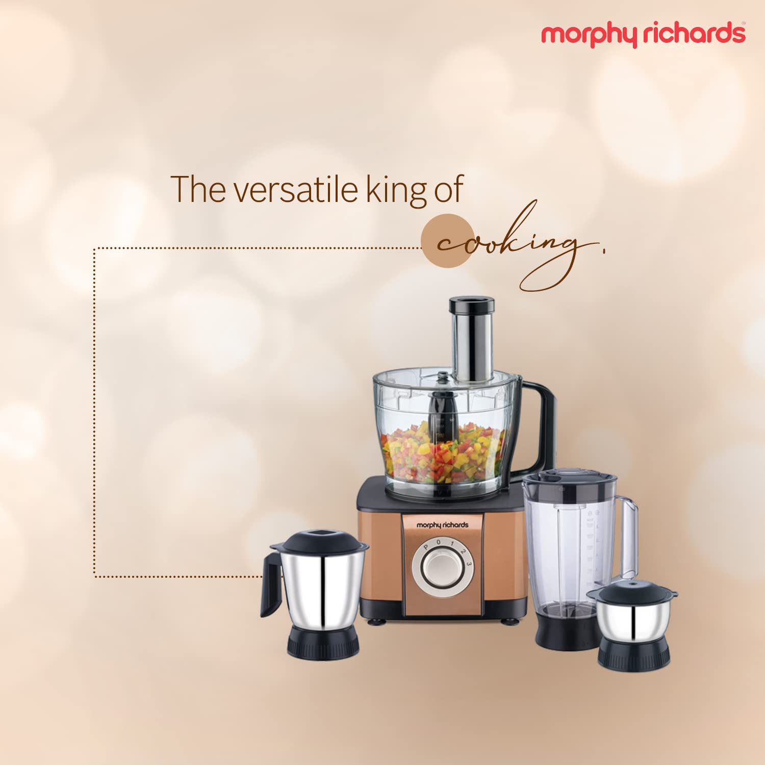 Morphy Richards Icon Superb 1000-Watt Food Processor (Copper Colour) Mahajan Electronics Online