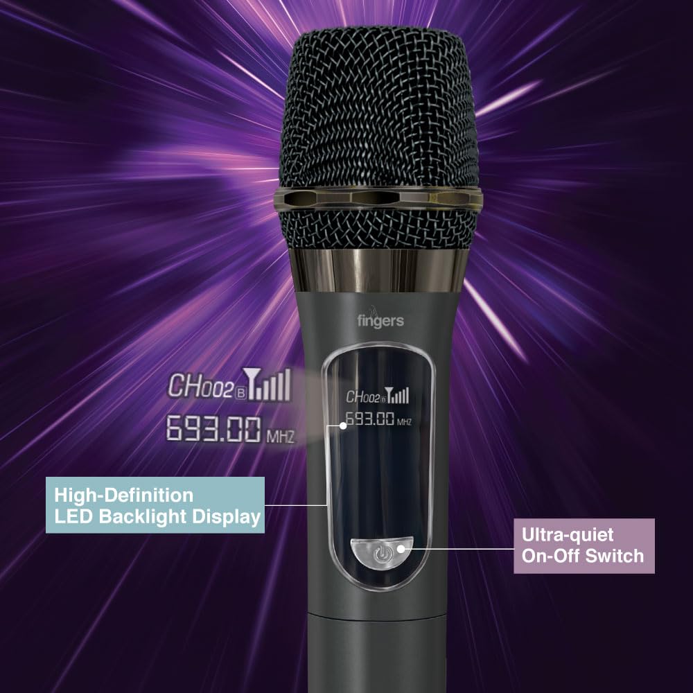 FINGERS Freedom Mic-U105 Wireless Microphone with 6.35 mm pin Receiver  Mahajan Electronics Online