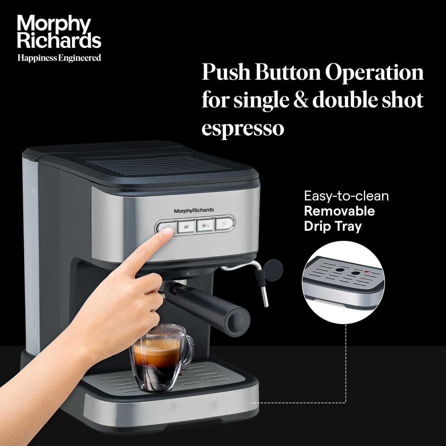 Morphy Richards Impresso Coffee Making Machine|Upto 20 Bar Pressure Rich Espresso Coffee Maker Mahajan Electronics Online