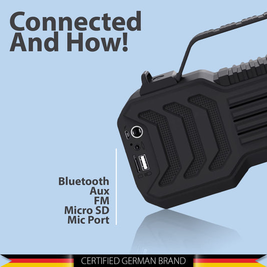 Blaupunkt Atomik BB20 Wireless Bluetooth Party Speaker 20W with Dual Passive Radiator Mahajan Electronics Online