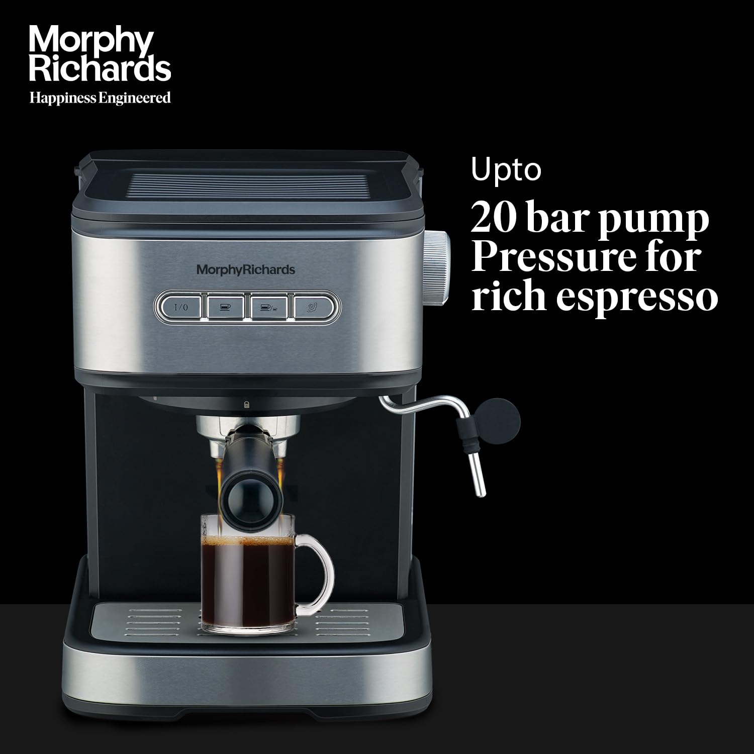 Morphy Richards Impresso Coffee Making Machine|Upto 20 Bar Pressure Rich Espresso Coffee Maker Mahajan Electronics Online