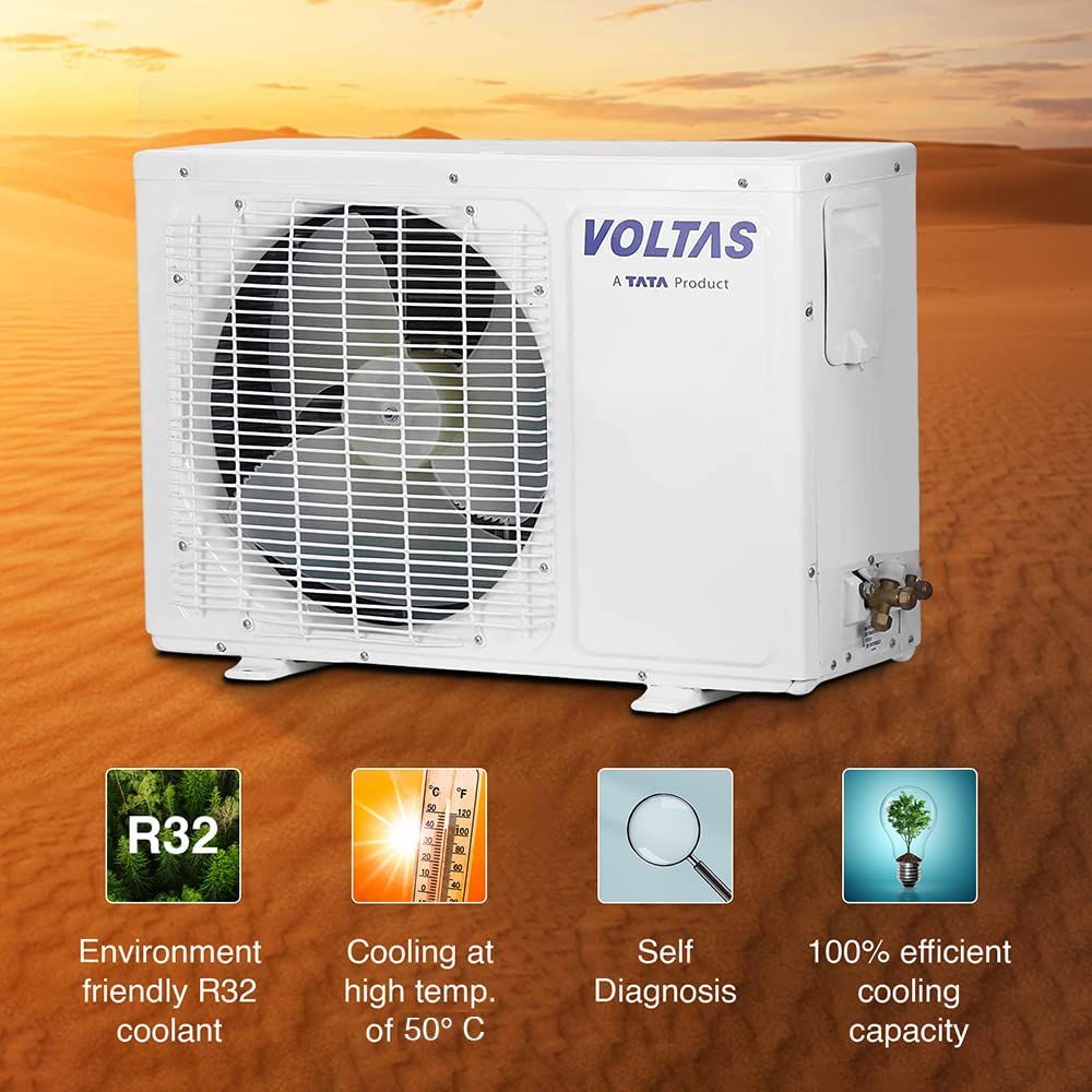 Voltas 185V Vectra Prism 1.5 Ton 5 Star, Inverter Split AC(Copper, 4-in-1 Adjustable Mode, Anti-dust Filter, White) Mahajan Electronics Online