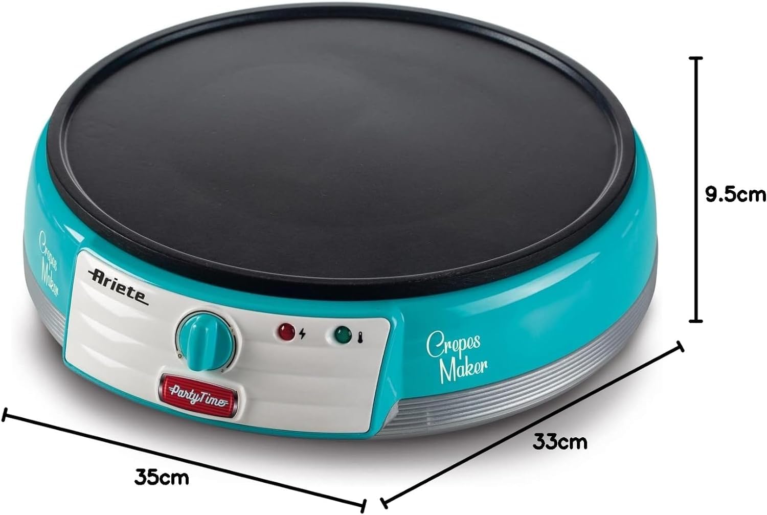 Ariete Electric Crepe Maker Dosa Maker | Portable Crepe Maker with Non-Stick Dipping Plate and Egg Whisk Mahajan Electronics Online