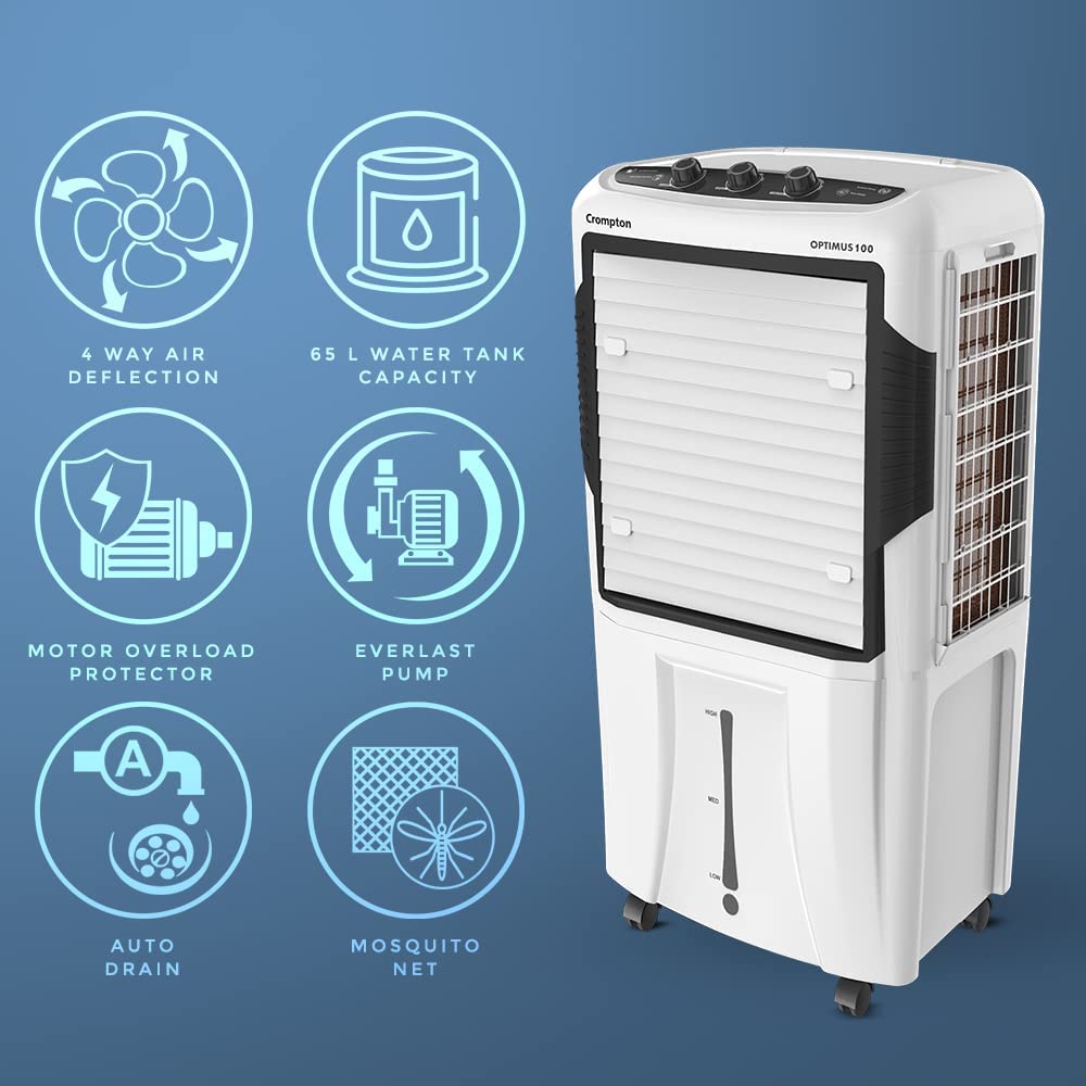 Crompton ACGC-OPTIMUS100 Optimus Desert Air Cooler- 100L; with 18” Fan Mahajan Electronics Online