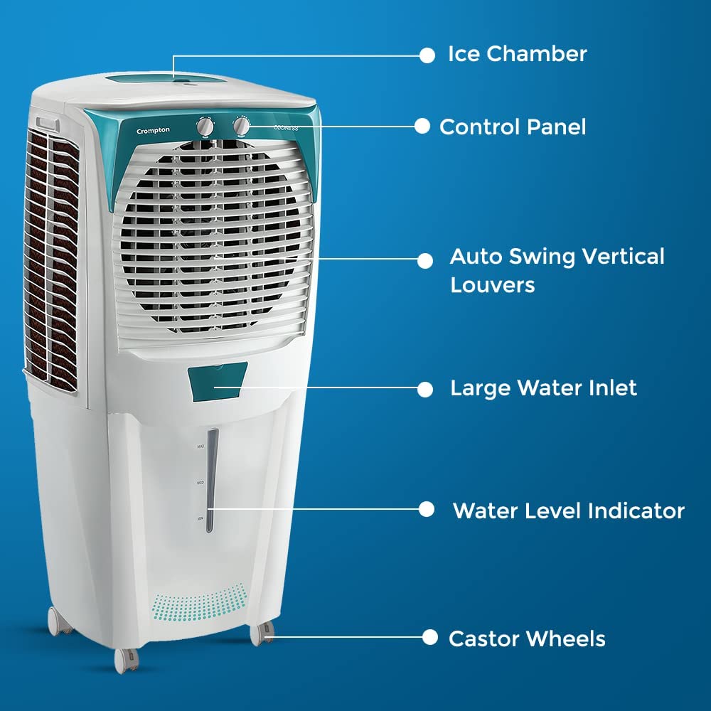 Crompton DAC 751 OZONE 75 Litres Desert Air Cooler (Air Deflection White) Mahajan Electronics Online