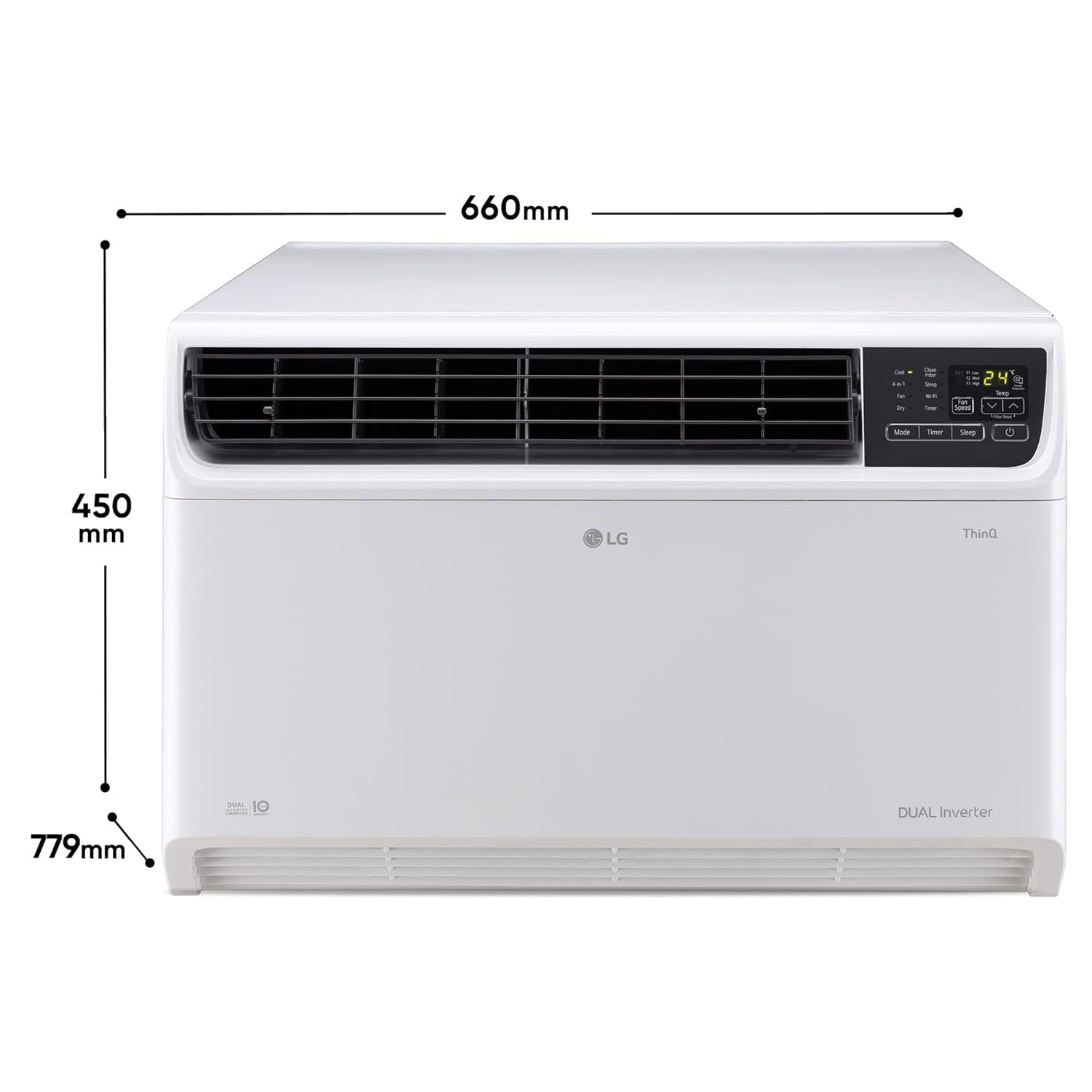 LG UW-Q18WWZA1.5 Ton 5 Star Wi-Fi DUAL Inverter Window AC (Copper, Convertible 4-in-1 cooling, 4 Way Air Swing, HD Filter, 2025 White) Mahajan Electronics Online