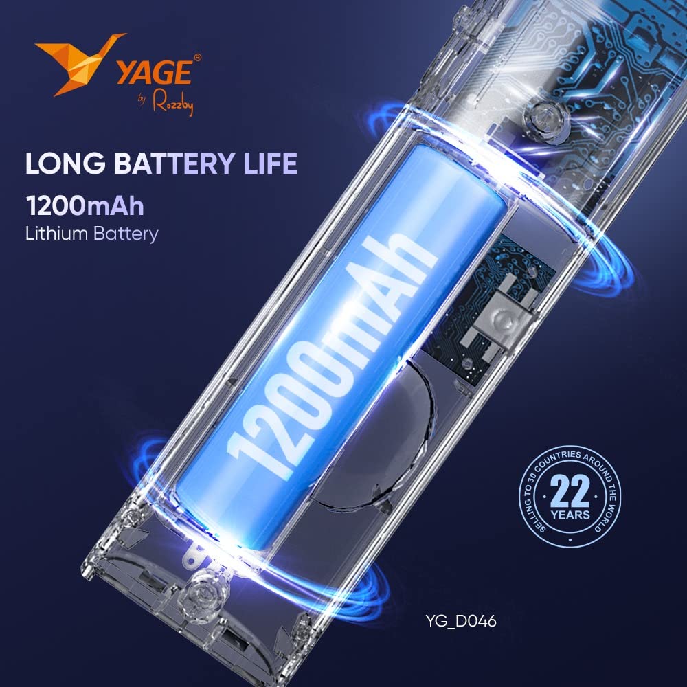 Yage by Rozzby 2 in 1 Mosquito Racket Yg D046 with 1200 MAH Battery,USB Charging and UV Light Stand Mahajan Electronics Online