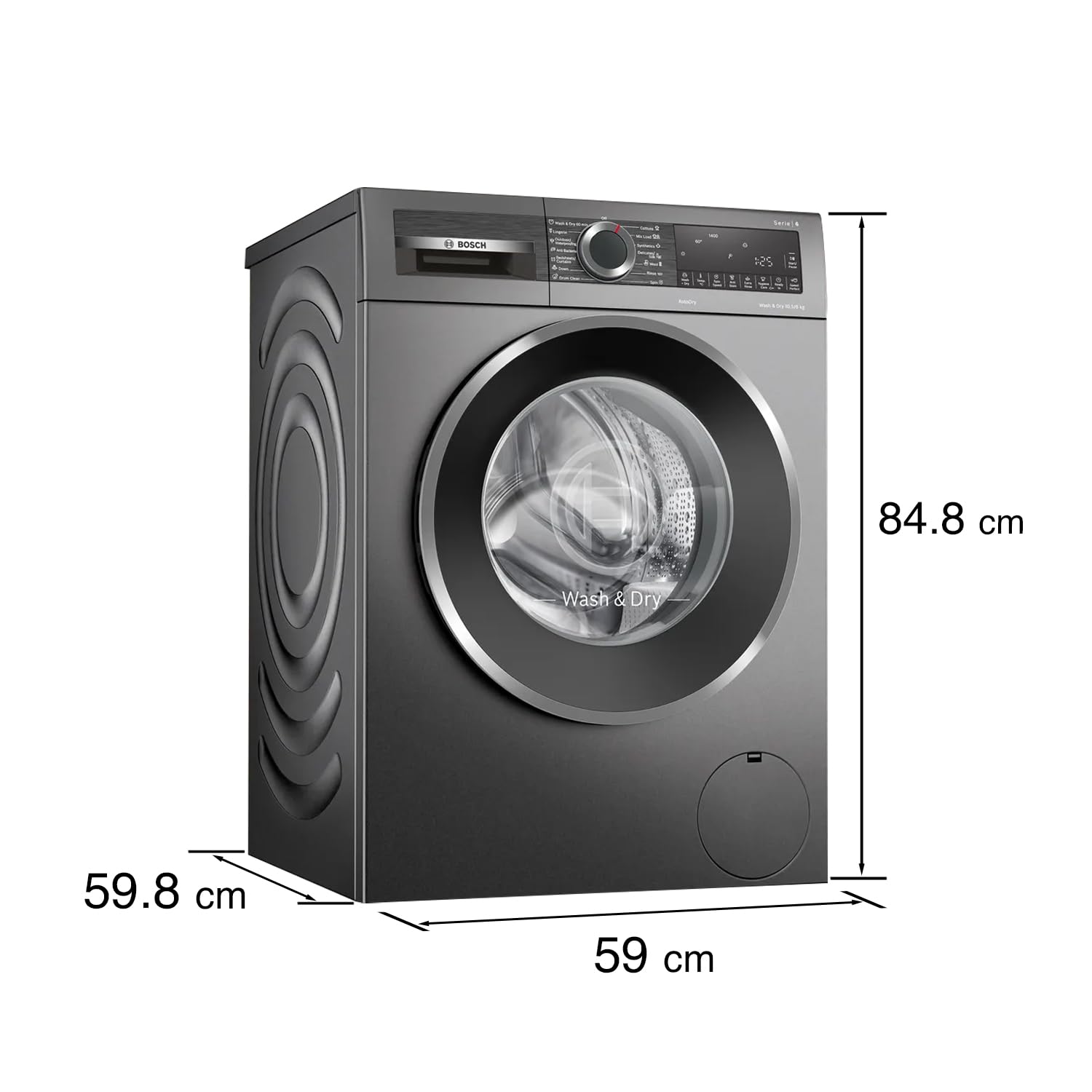 Bosch WNA2E4U1IN 10.5/6 KG Inverter Fully Automatic Front Load Washer Dryer Mahajan Electronics Online