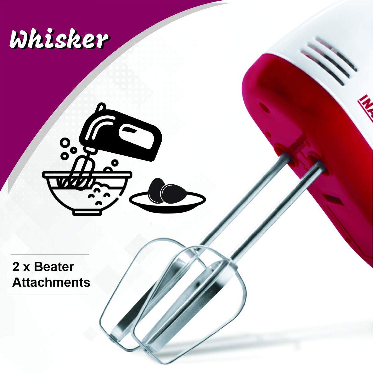 Inalsa Hand Blender| Hand Mixer|Beater - Easy Mix, Powerful 250 Watt Motor Mahajan Electronics Online