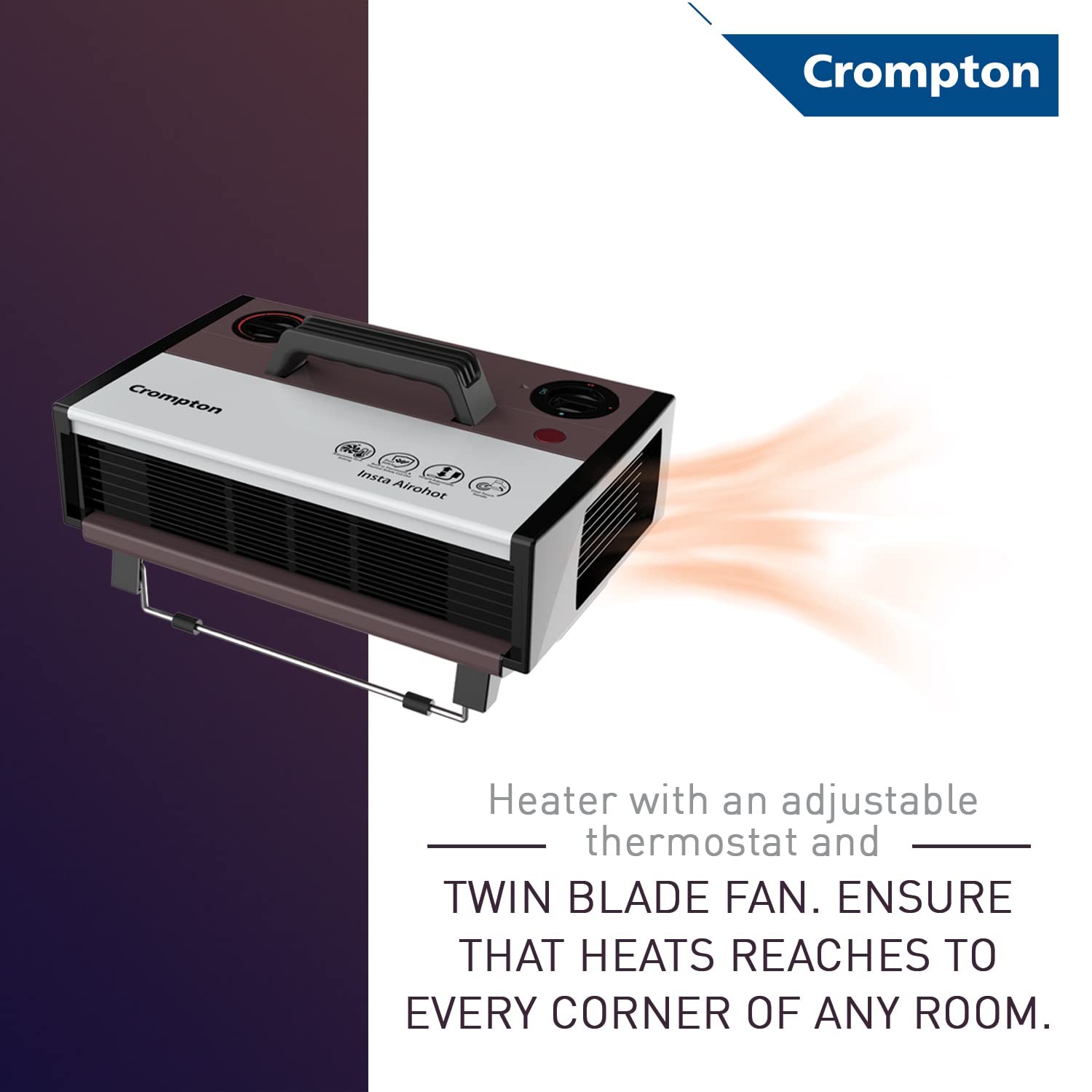 Crompton Insta Airohot 2000W heat convector with adjustable Thermostats Mahajan Electronics Online