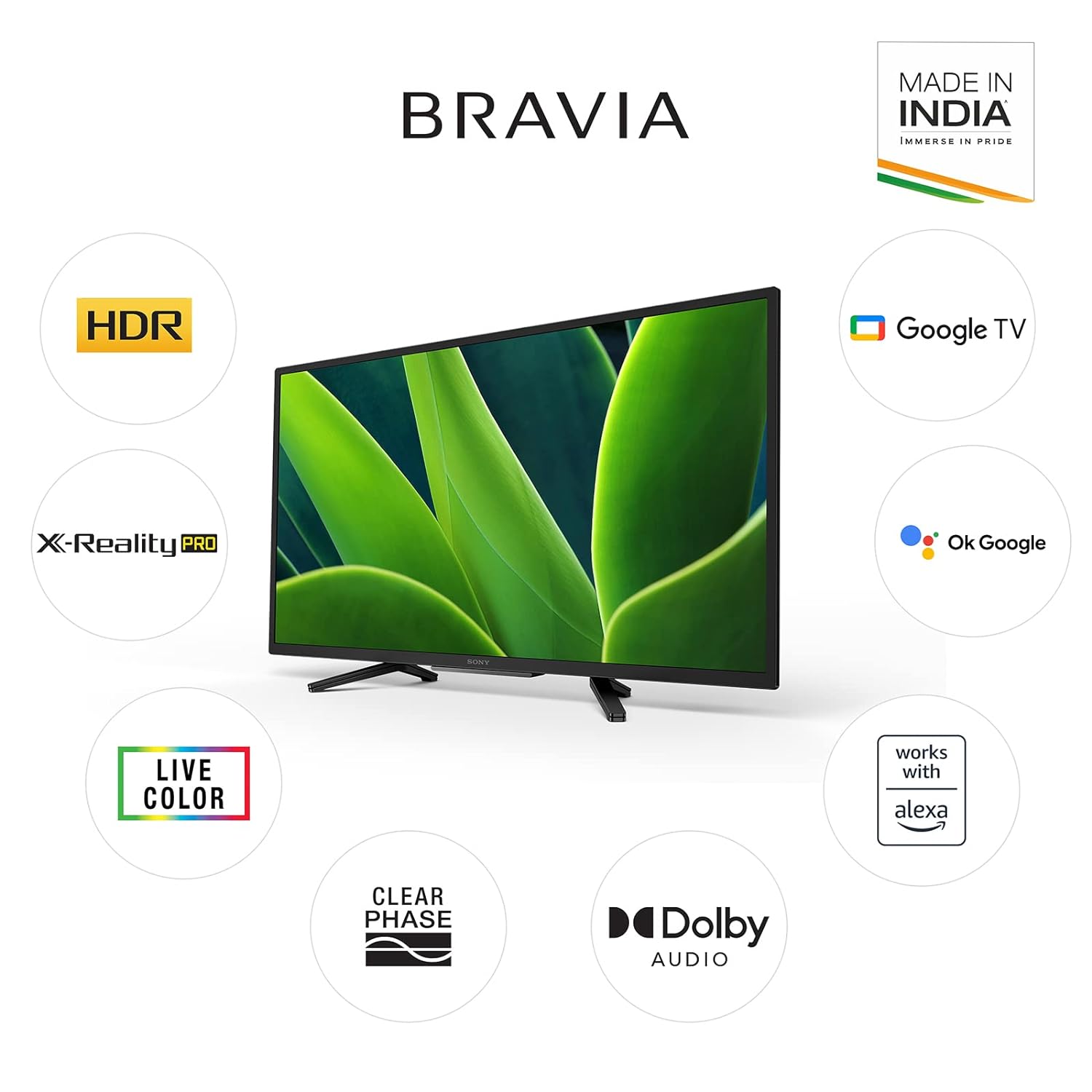 Sony Bravia KD-32W830K 80 cm (32 inches) HD Ready Smart LED Google TV (Black) | with Alexa Compatibility Mahajan Electronics Online