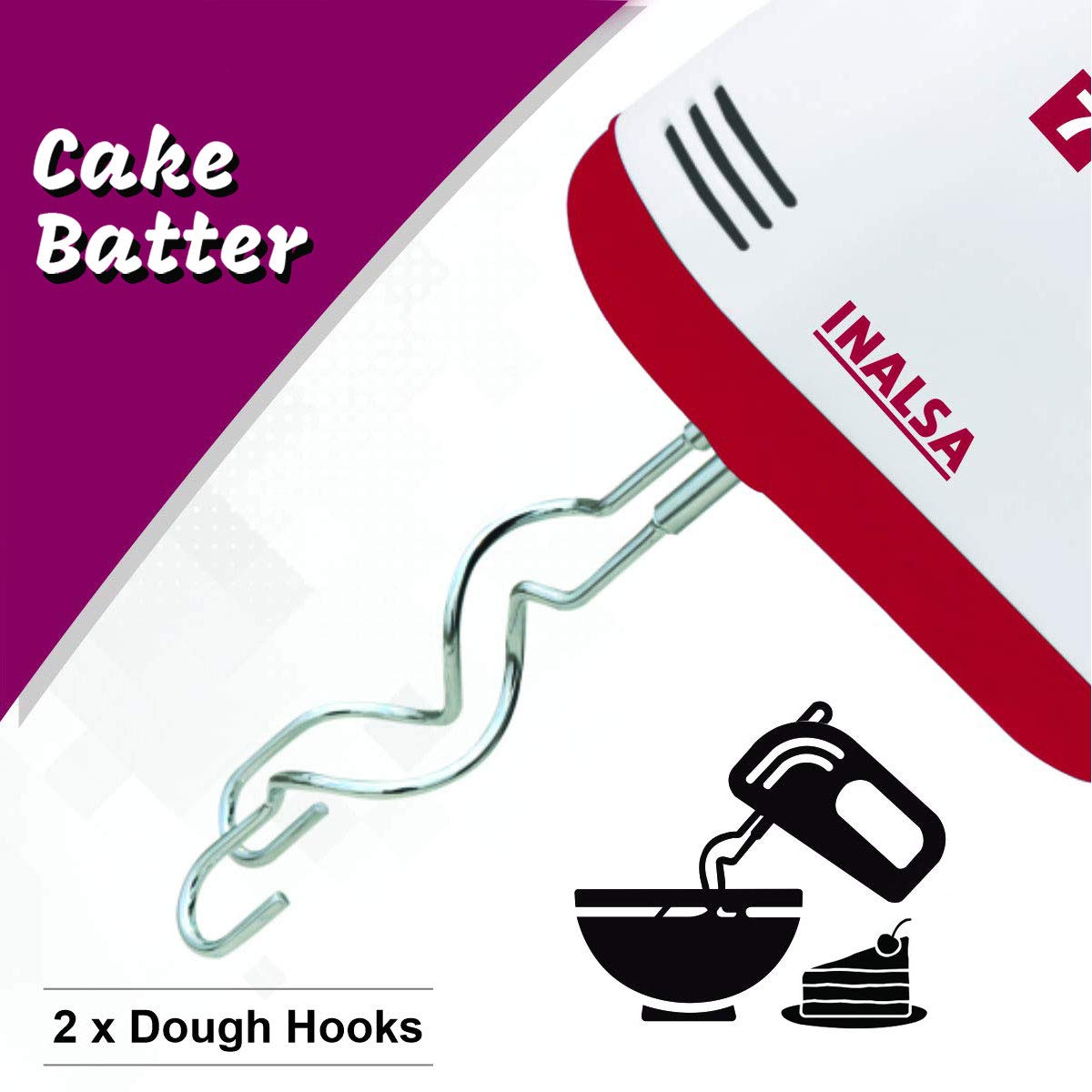 Inalsa Hand Blender| Hand Mixer|Beater - Easy Mix, Powerful 250 Watt Motor Mahajan Electronics Online