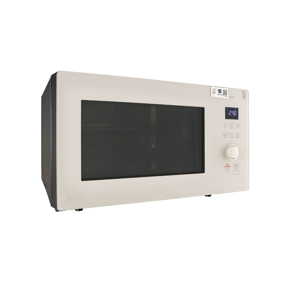 LG MJEN286UBW 28 L Scan-To-Cook Charcoal Convection Microwave Oven with Charcoal Lighting Heater, Wi-Fi , Diet Fry, Motorised Rotisserie, Beige Mahajan   Electronics online