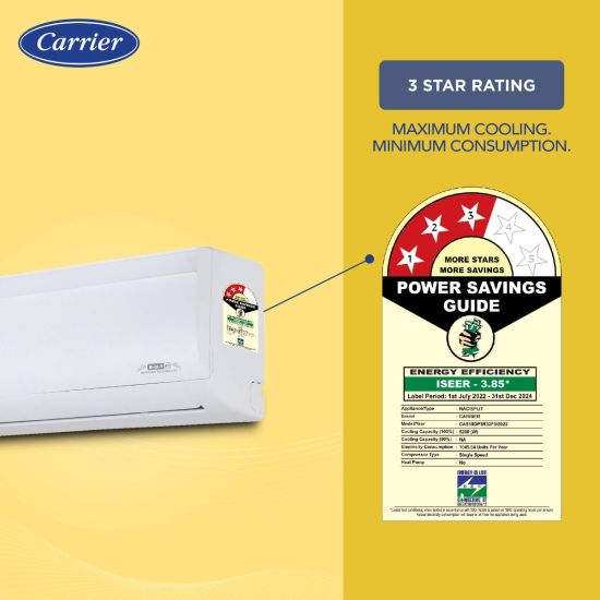 Carrier Durawhite Exi, CAI24DH3R32F0 2 ton 3 star inverter split ac (Copper, Convertible 6-in-1 Cooling, PM2.5 Filter, 2024 Model, White) Mahajan Electronics online