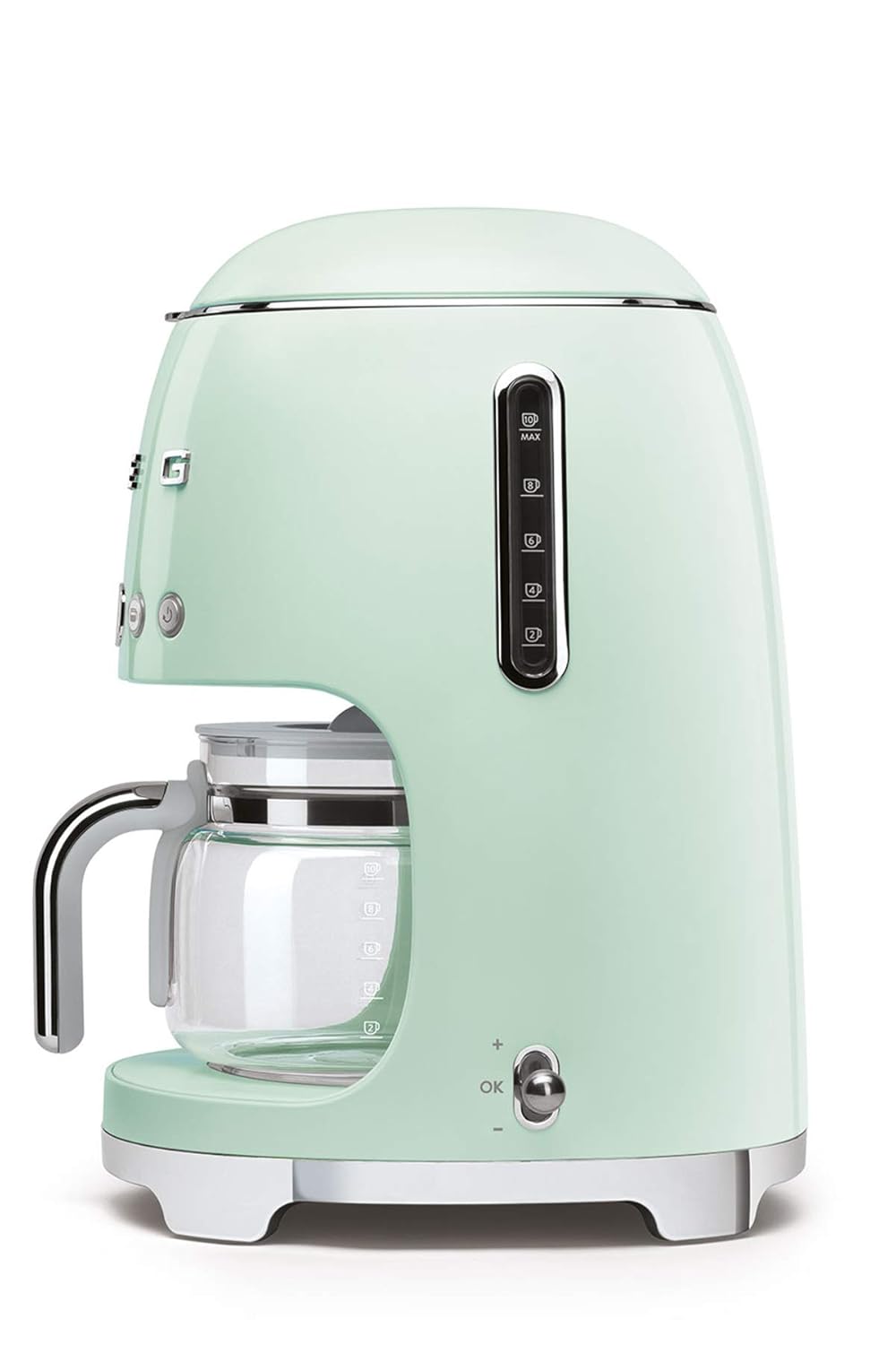 Smeg DCF02PGEU Coffee Machine - 11+ - Filter Coffee Machine Drip Coffee Machine Pastel Green 50's Style Aesthetic  Mahajan Electronics Online