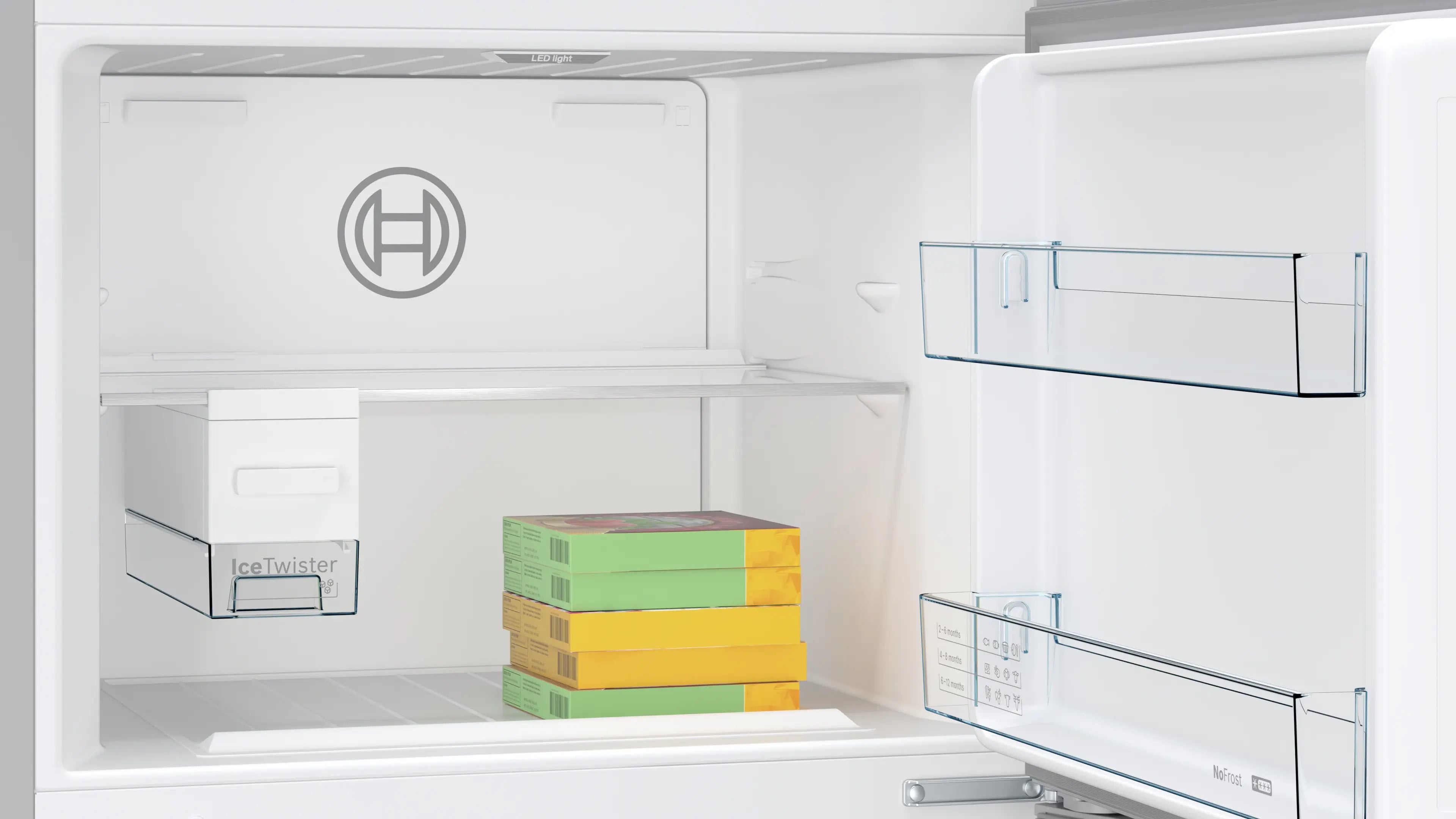 Bosch KDN76AID0I  542 LSeries 6 free-standing fridge-freezer with freezer at top 186 x 75 cm Stainless steel Mahajan Electronics Online