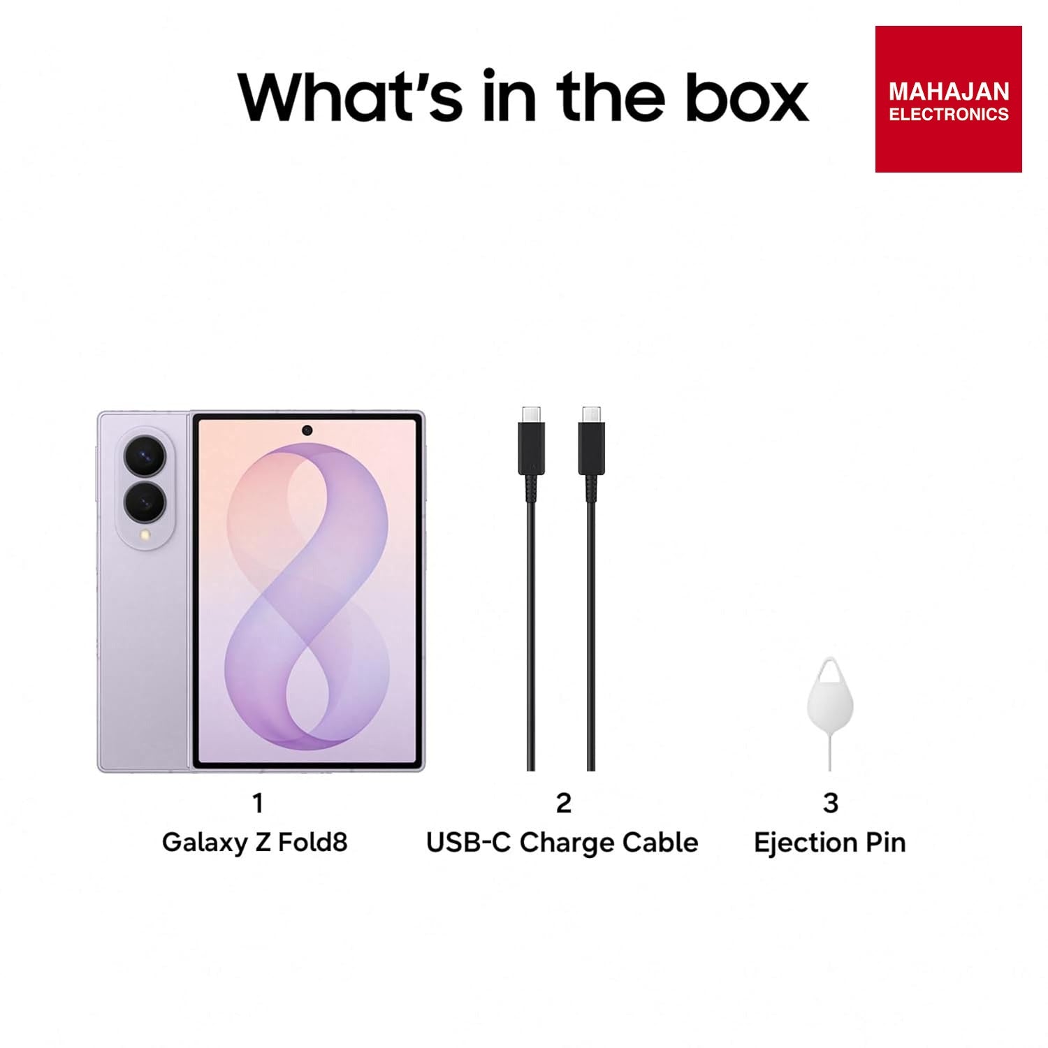Samsung Galaxy Z Fold8 5G Smartphone with Galaxy AI (Lavender, 12GB RAM, 256GB Storage), All New Shape, Content Native Ratio, 4800mAh Battery, Dual 50MP Camera, Now Nudge, Photo Assist Samsung