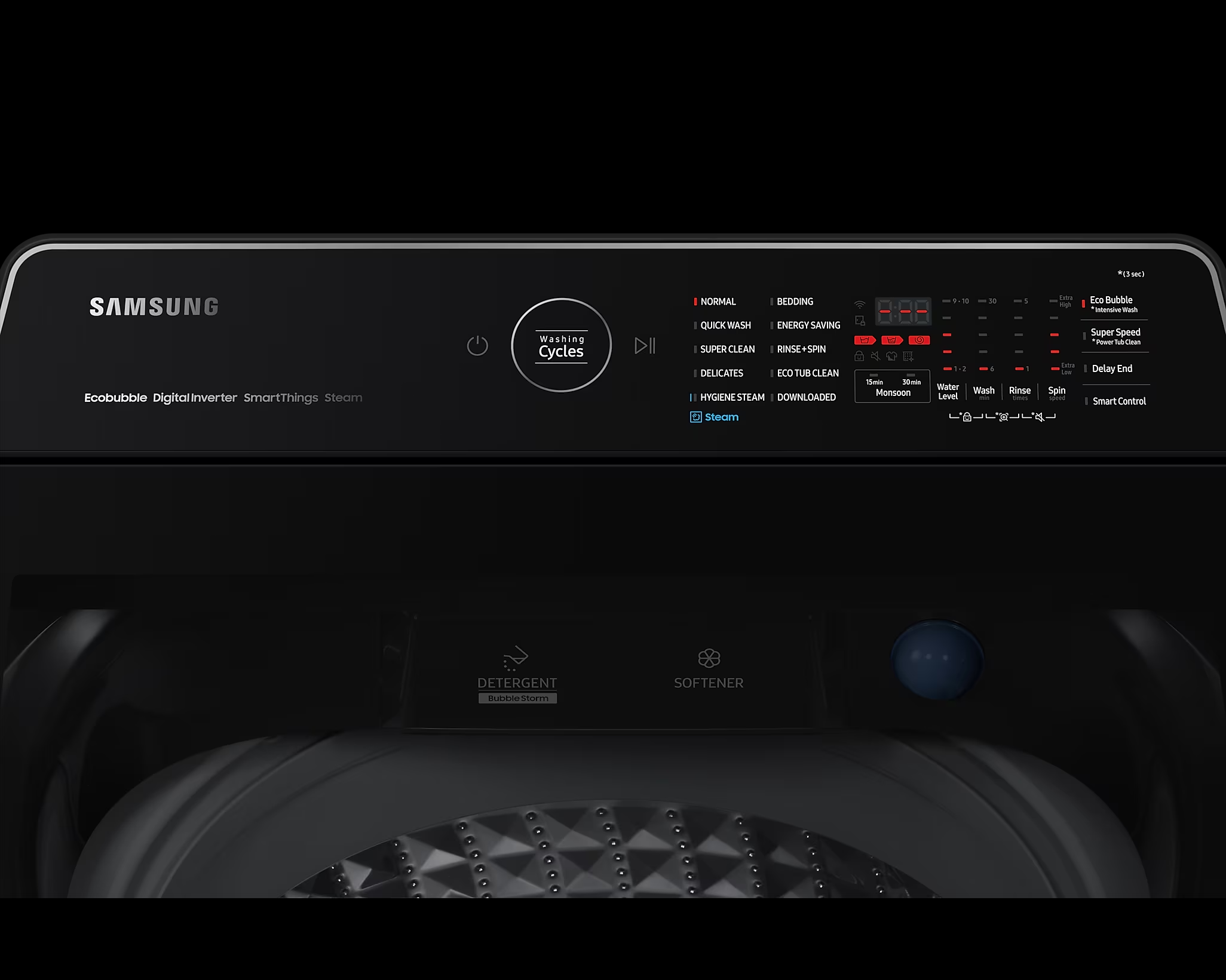 Samsung 13.0 kg Top Load Washing Machine with Hygiene Steam and Wi-Fi, WA13CG5886BV - Mahajan Electronics Online