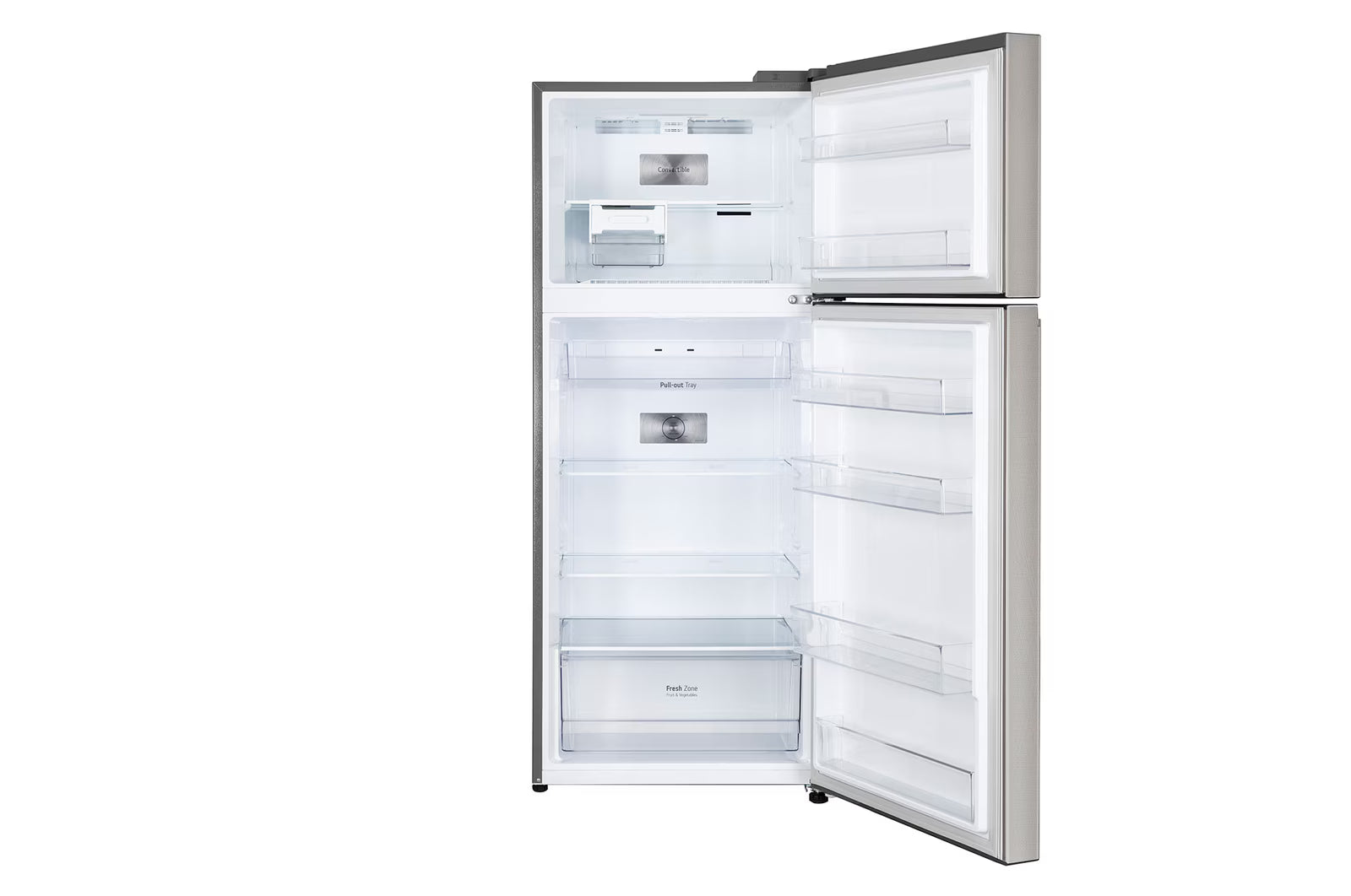 LG GL-S342SUSY 322L Double Door Refrigerator, Smart Inverter Compressor, Convertible Multi Air Flow , Urban Steel, 2 Star Mahajan Electronics Online