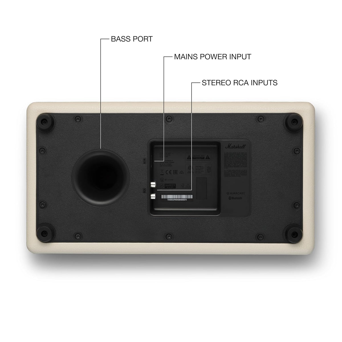 Marshall Stanmore IV Wired Connectivity Home Speaker with Bluetooth 5.3 with Auracast & RCA or 3.5mm Input - Cream Marshall