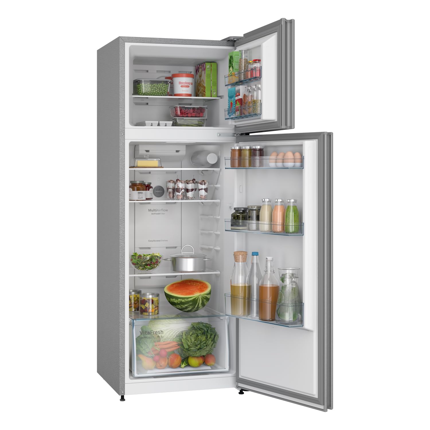 Bosch CTC39S22VI 368L 2 Star Inverter Frost free Double Door Refrigerator ( 6-in-1 Convertible, 18 Hours Cooling Retention, Digital Display, Super Freeze, 80min Convert,Fine Steel) Mahajan Electronics Online