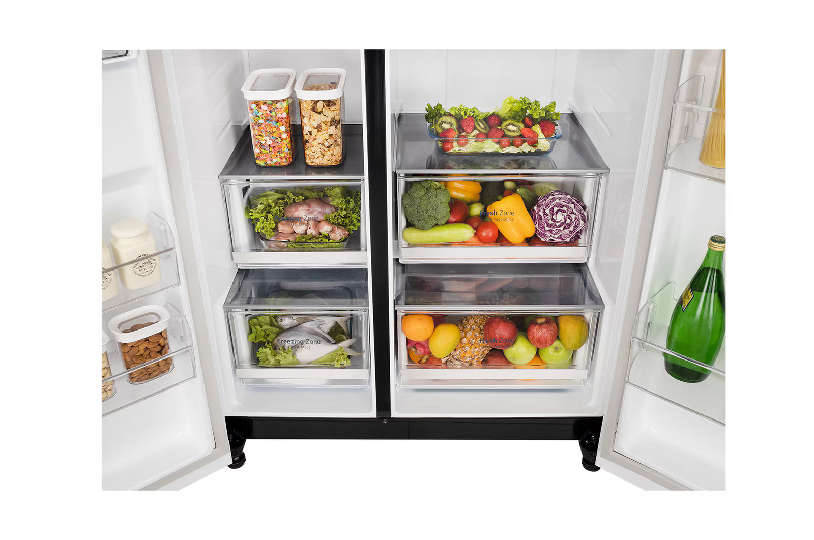 LG GL-B257DUW3 650L Side-by-Side Refrigerator, Convertible, Multi-Air Flow, Smart Diagnosis™, Ultra Glam White, 3 Star Mahajan Electronics Online