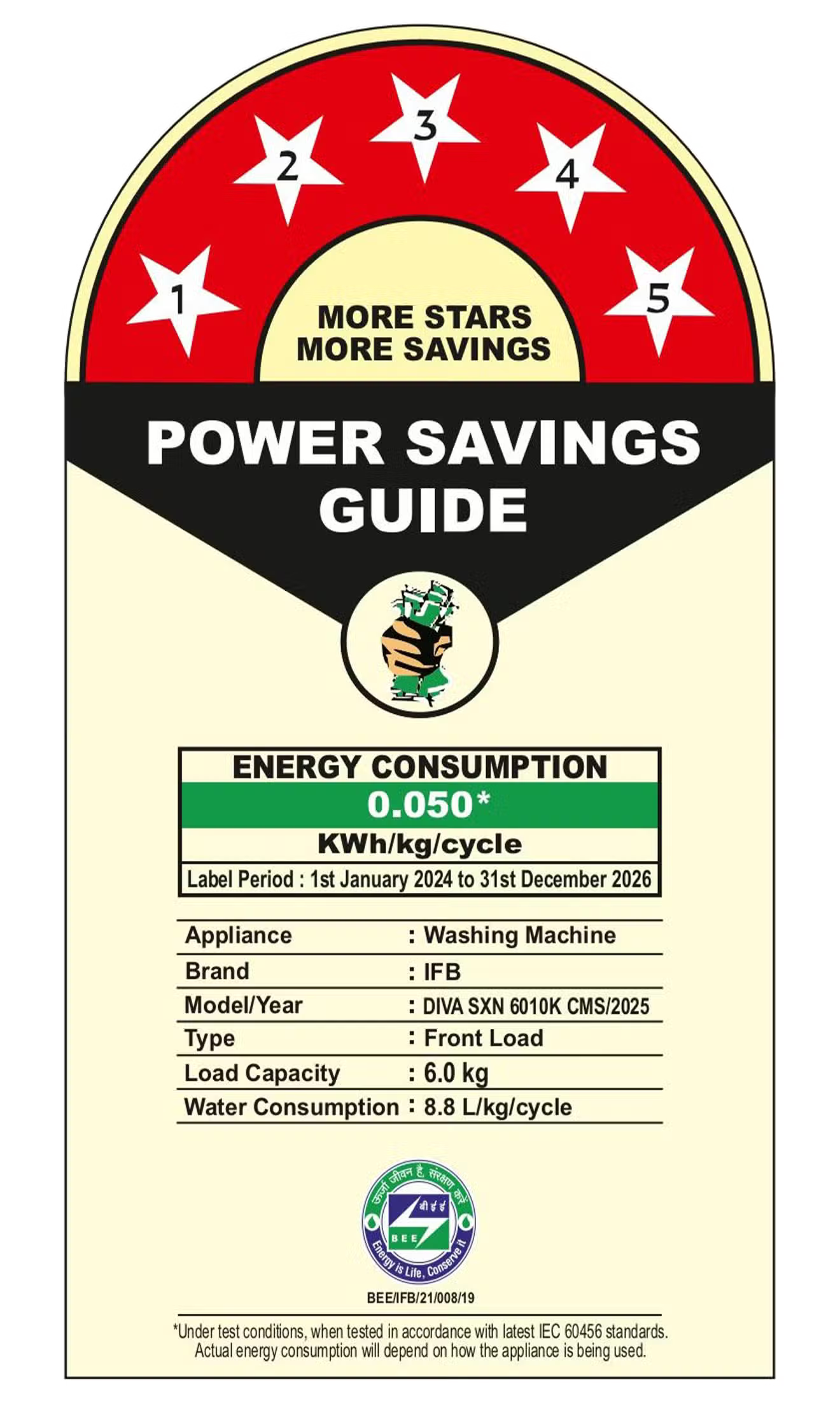 IFB Diva SXN 6010K CMS DeepClean® 6 kg Front Load Washing Machine with Warm Soak Mahajan Electronics Online