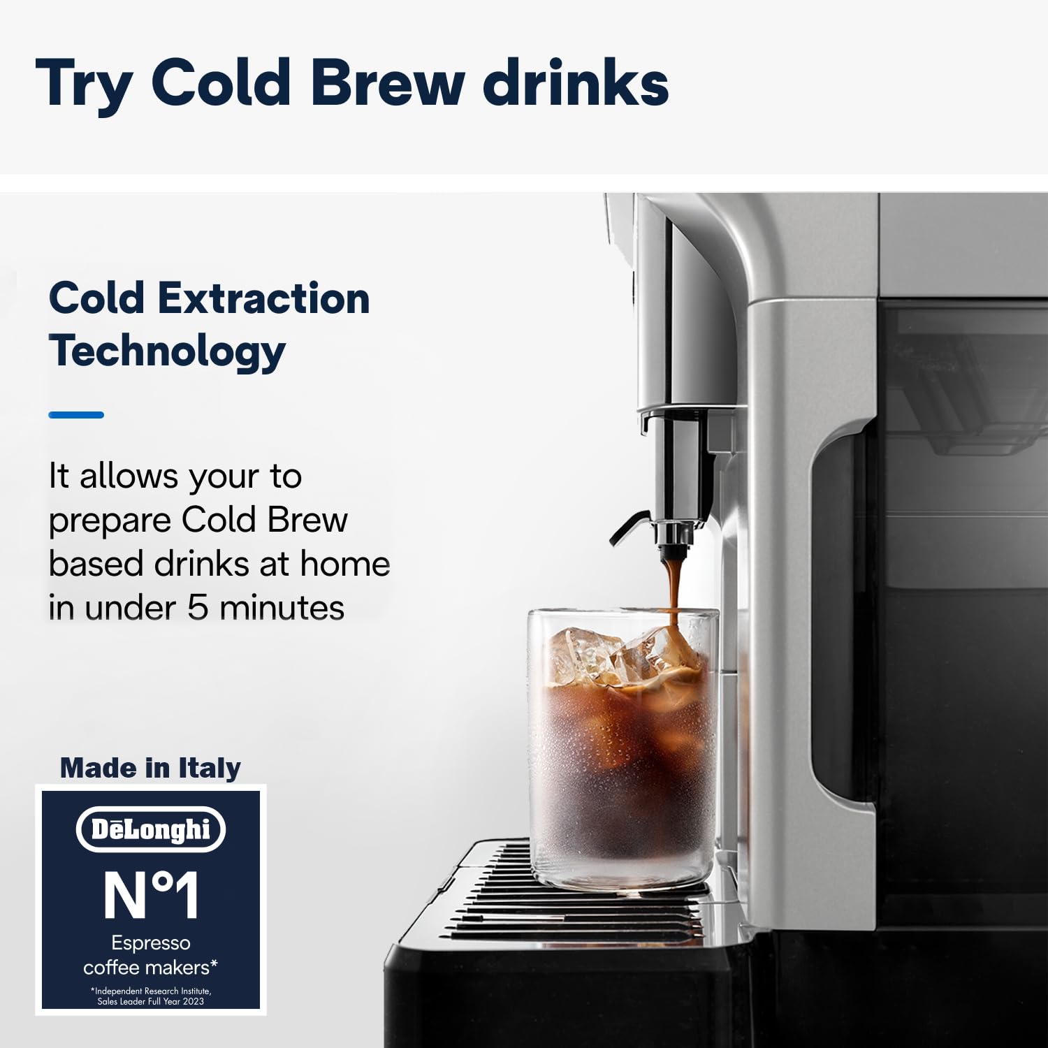 De’Longhi Eletta Explore ECAM450.65.S | Bean-to-Cup Coffee Machine | 50+ Hot & Cold Drinks | Cold Brew in 5 Mins