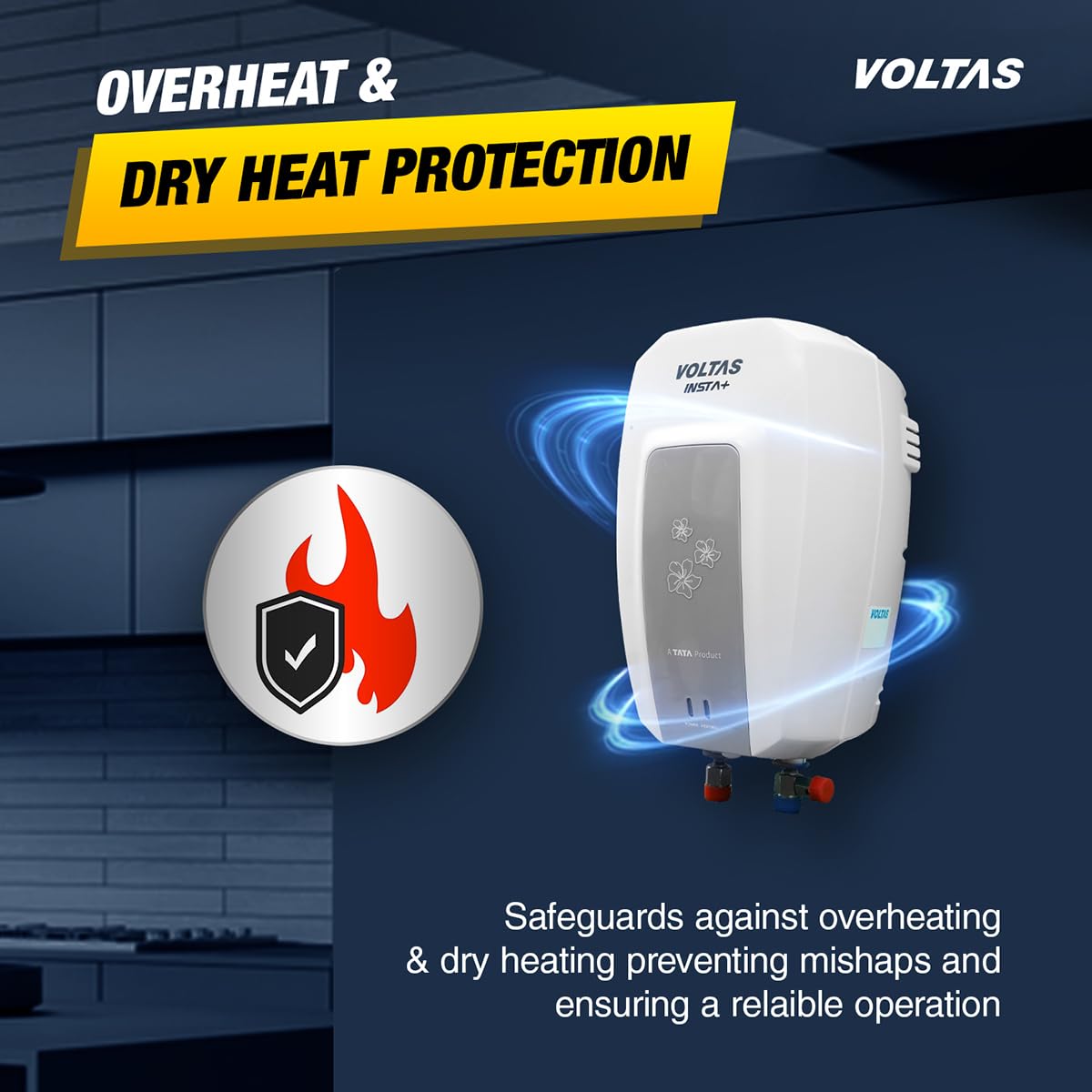 Voltas Insta+ 5-Star 3L Instant Water Heater 3000W, Warranty of 5 years on Tank, 2 Years on Heating Element, 2 Years on Product by Voltas | Copper Element (White) Mahajan Electronics Online