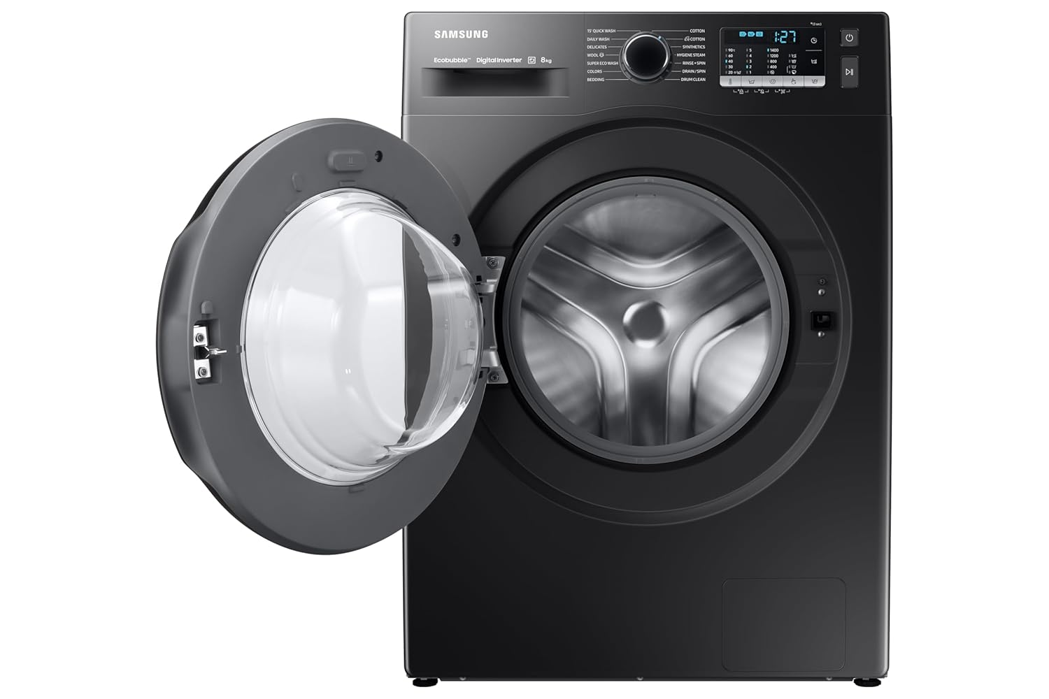 Samsung WW80TA046AB1TL 8 kg, Hygiene Steam with Inbuilt Heater, Digital Inverter, Fully-Automatic Front Load Washing Machine ( Black) Mahajan Electronics Online