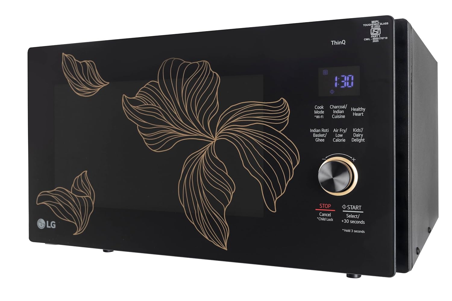 LG MJEN286UGWF 28 L, Convertible Microwave Oven with Air Fry, Charcoal Lighting Heater, Wi-Fi Enabled ( Black, Motorised Rotisserie, 60 Air Fry Recipe, 40 Scan to Cook Recipes & 331 Auto Cook Menu) Mahajan Electronics Online