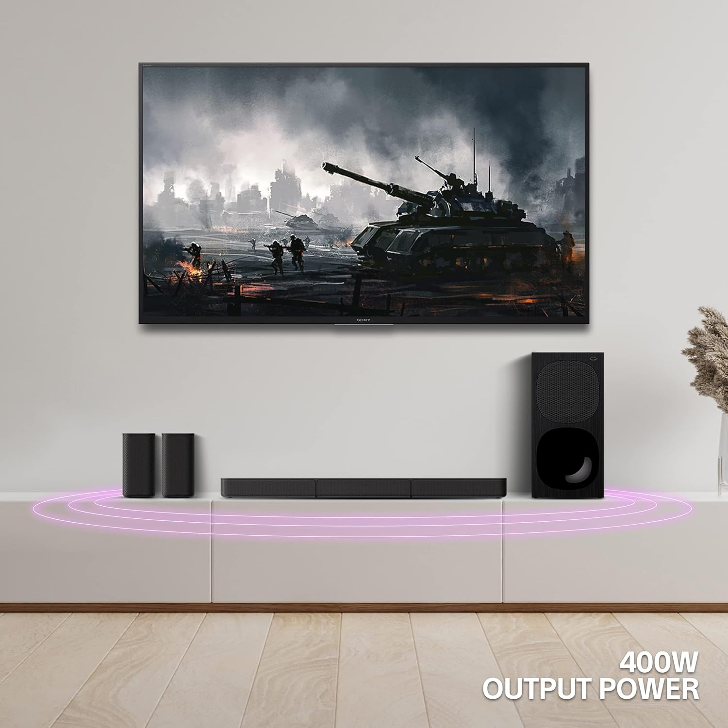 Sony HT-S20R Real 5.1ch Dolby Digital Soundbar for TV with subwoofer and Compact Rear Speakers, 5.1ch Home Theatre System (400W,Bluetooth & USB Connectivity, HDMI & Optical connectivity) Mahajan Electronics Online