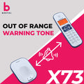 Beetel X73 Cordless 2.4Ghz Landline Phone with Caller ID Display, 2-Way Speaker Phone with Volume Controls, Auto Answer, Alarm Function, Stylish Design (Blue/White)(X73) - Mahajan Electronics Online