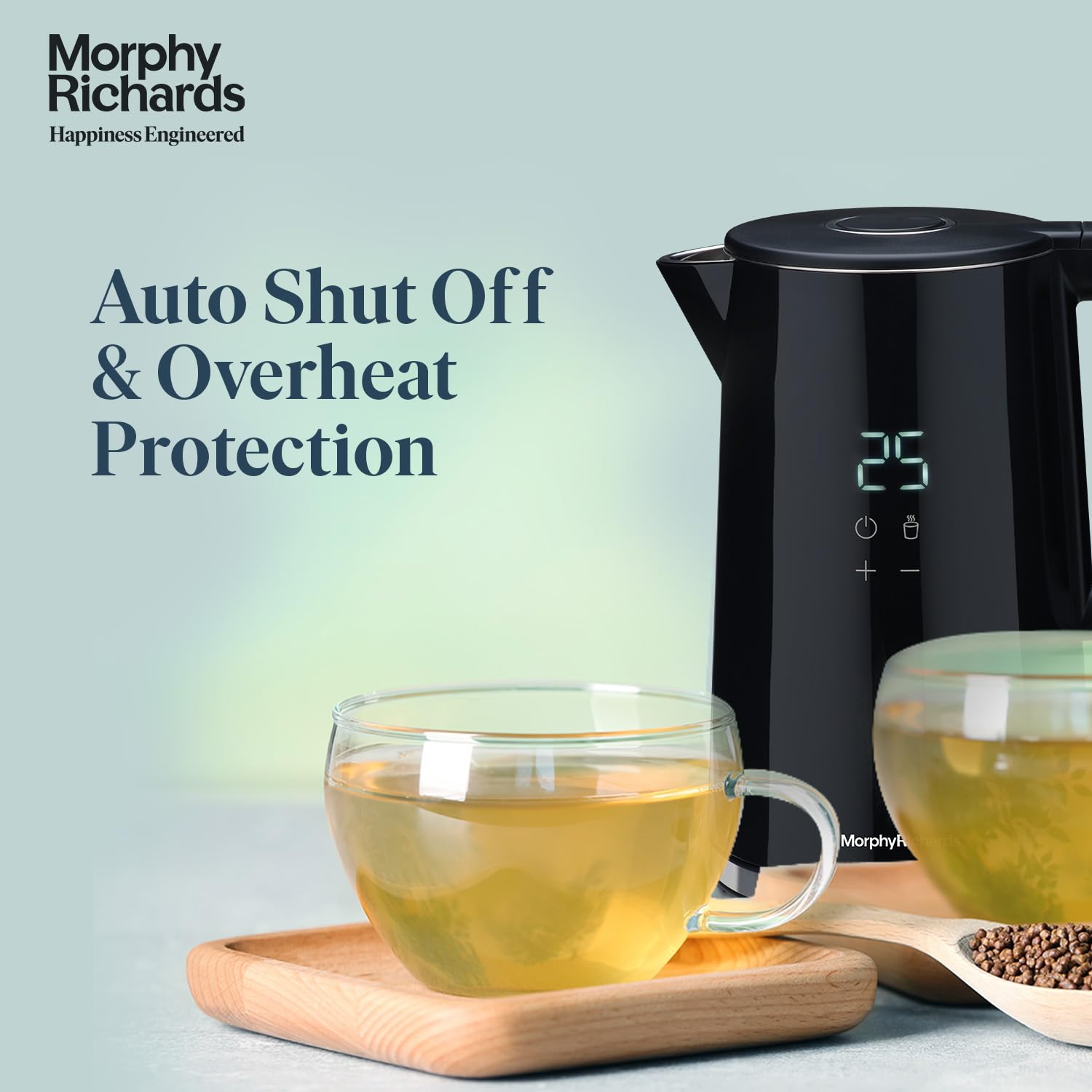 Morphy Richards Windsor Series 1.7 Litre Digital Electric Kettle|Digital Display with Touch Controls|Strix Controller: Accurate Temperature Control|Keep warm function|2 Years Product Warranty|Black Mahajan Electronics Online