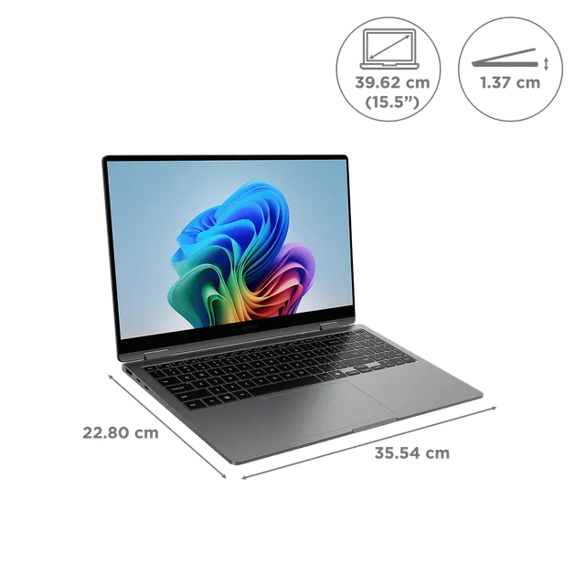 SAMSUNG Galaxy Book5 360 Intel Core Ultra 7 Touchscreen Thin & Light Laptop (16GB, 512GB SSD, Windows 11 Home, 8GB Graphics,  Gray, 1.46 KG) Mahajan Electronics Online
