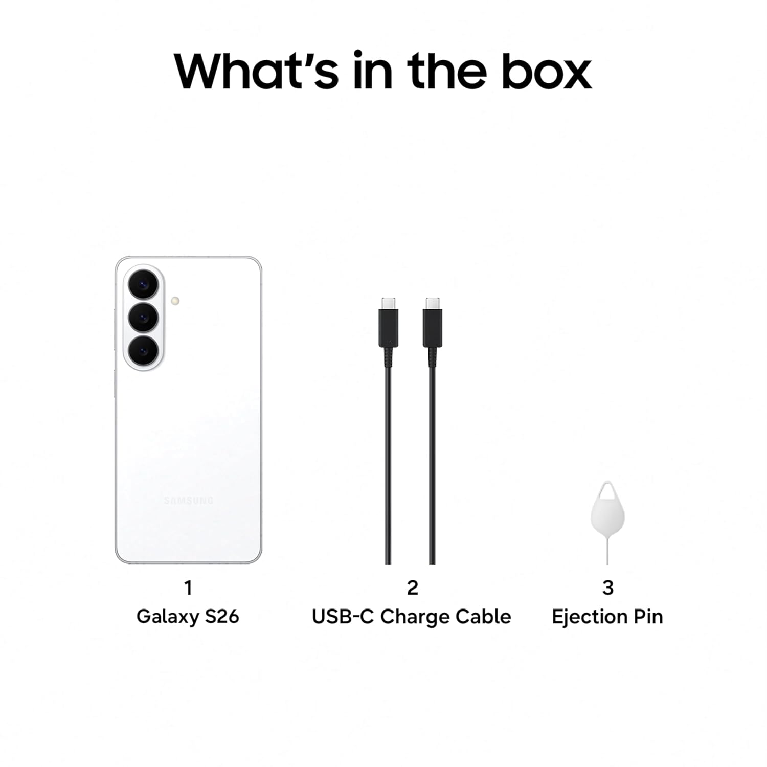 Samsung Galaxy S26 5G (White, 12GB RAM, 512GB Storage), AI Phone, Photo Assist, Creative Studio, 50MP Camera, and 4300mAh Battery Mahajan Electronics Online