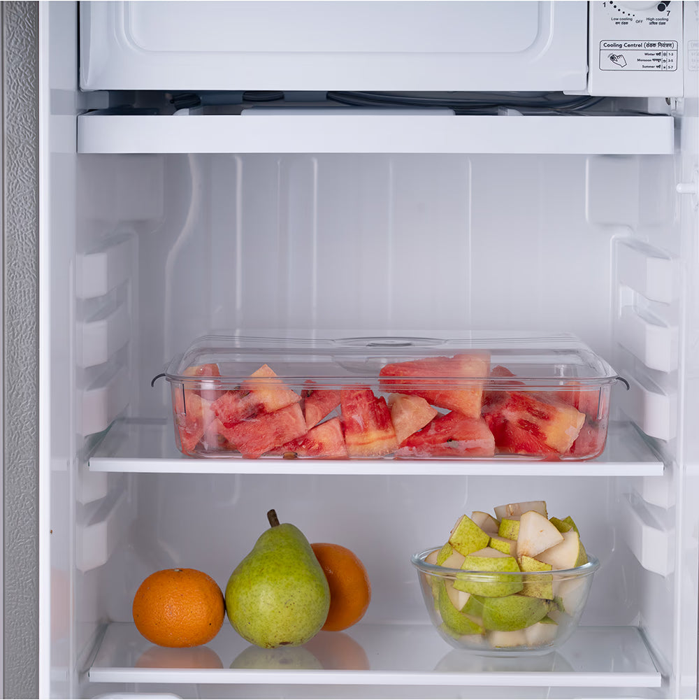 Kelvinator KRC-F100RBPHSS HL SL 95L 1 Star Direct Cool Single Door Refrigerator | Inox Grey | Compact Design | Energy Efficient Kelvinator