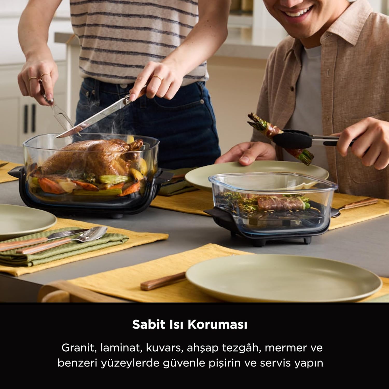 Ninja FN101EUGY CRISPi Portable Air Fryer, 3.8 L, 4-in-1: Airfry, Roasting, Keeping Warm, Crispy Warming, Space-Saving Compact Design, 2 Removable Glass Trays & Lids, 1700 W, Grey Ninja