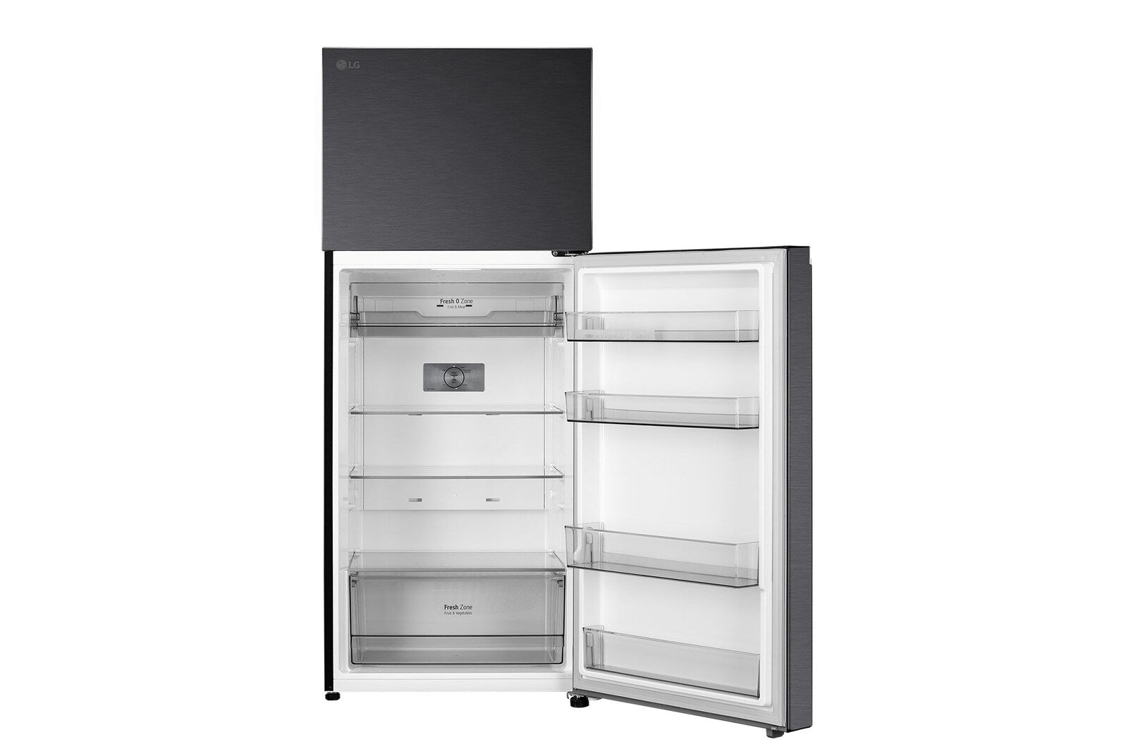 LG GLT3826SNMC 380L 2 Star Frost Free Double Door Refrigerator (Smart Inverter Compressor, Convertible Freezer, Wife , Matte Black) LG